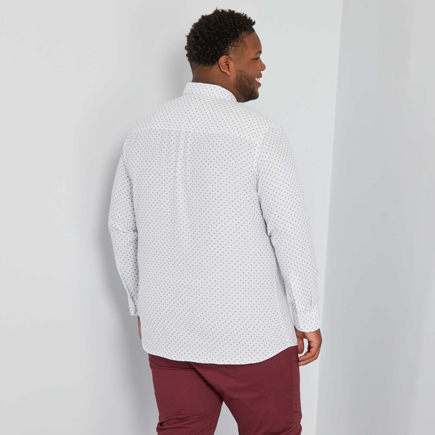 Long-sleeved regular-fit shirt WHITE