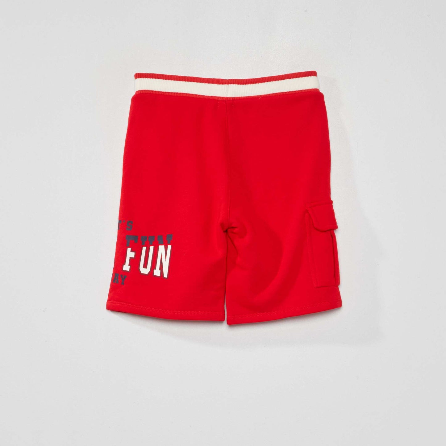 شورت برمودا من قماش تيري الفرنسي RED_FUN