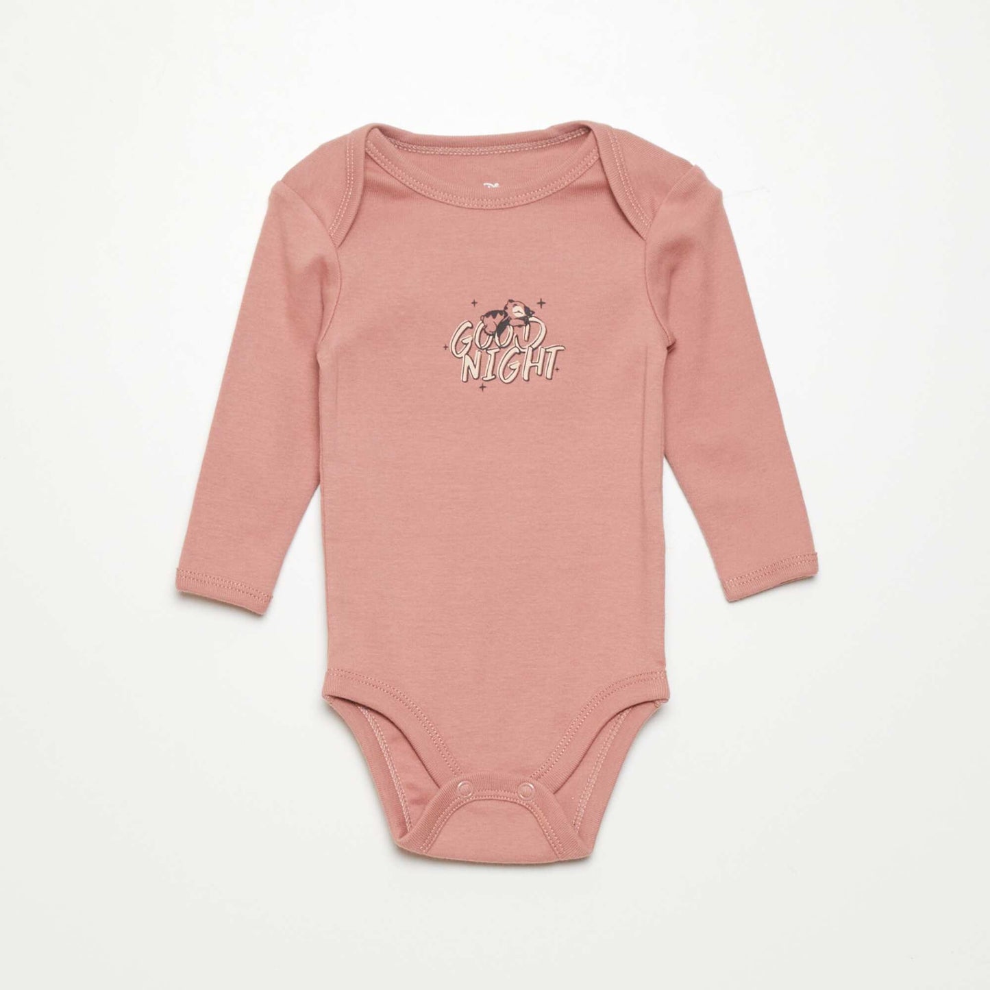 Stitch pack of 1 velour sleepsuit + 1 cotton bodysuit WHITE