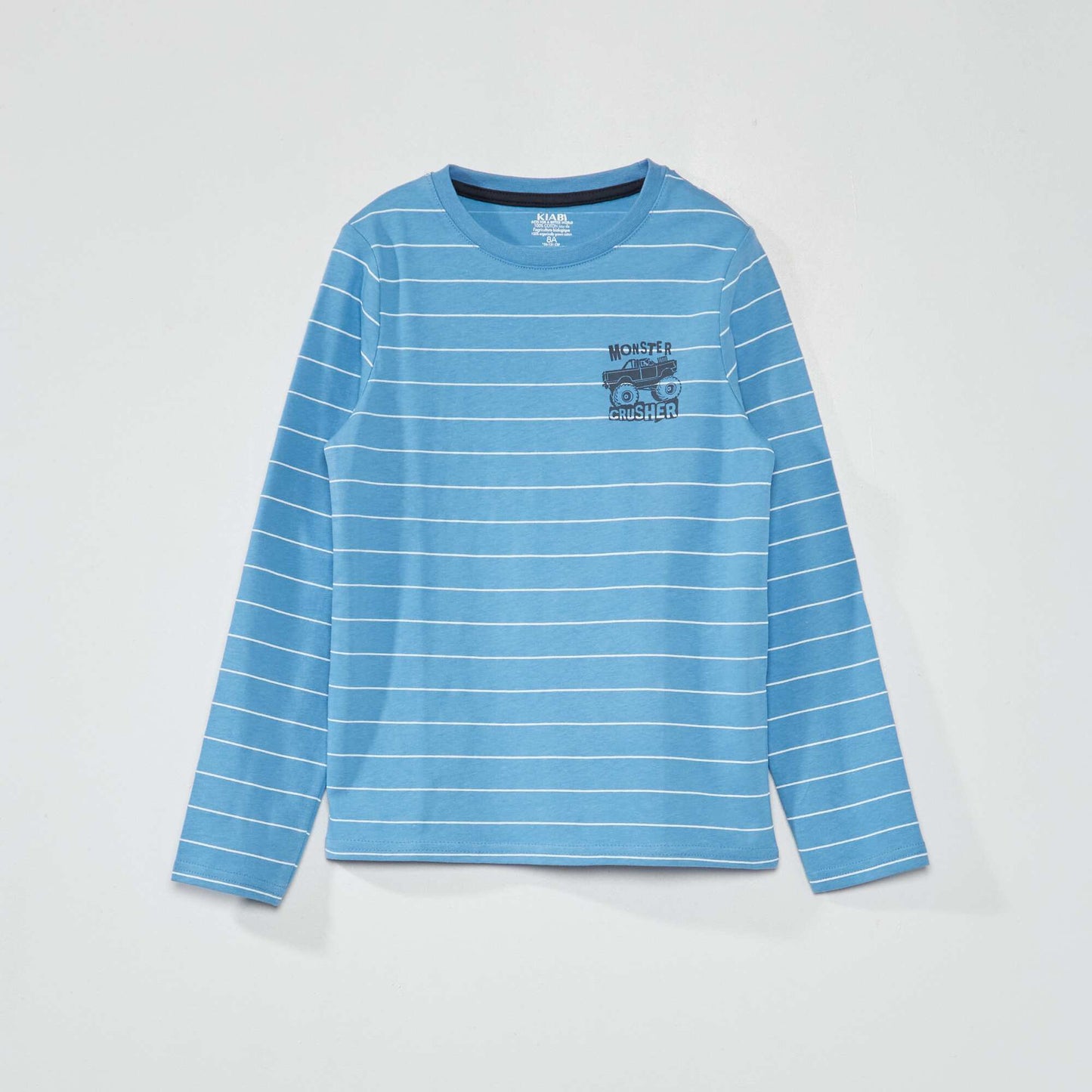 Long-sleeved jersey T-shirt BLUE