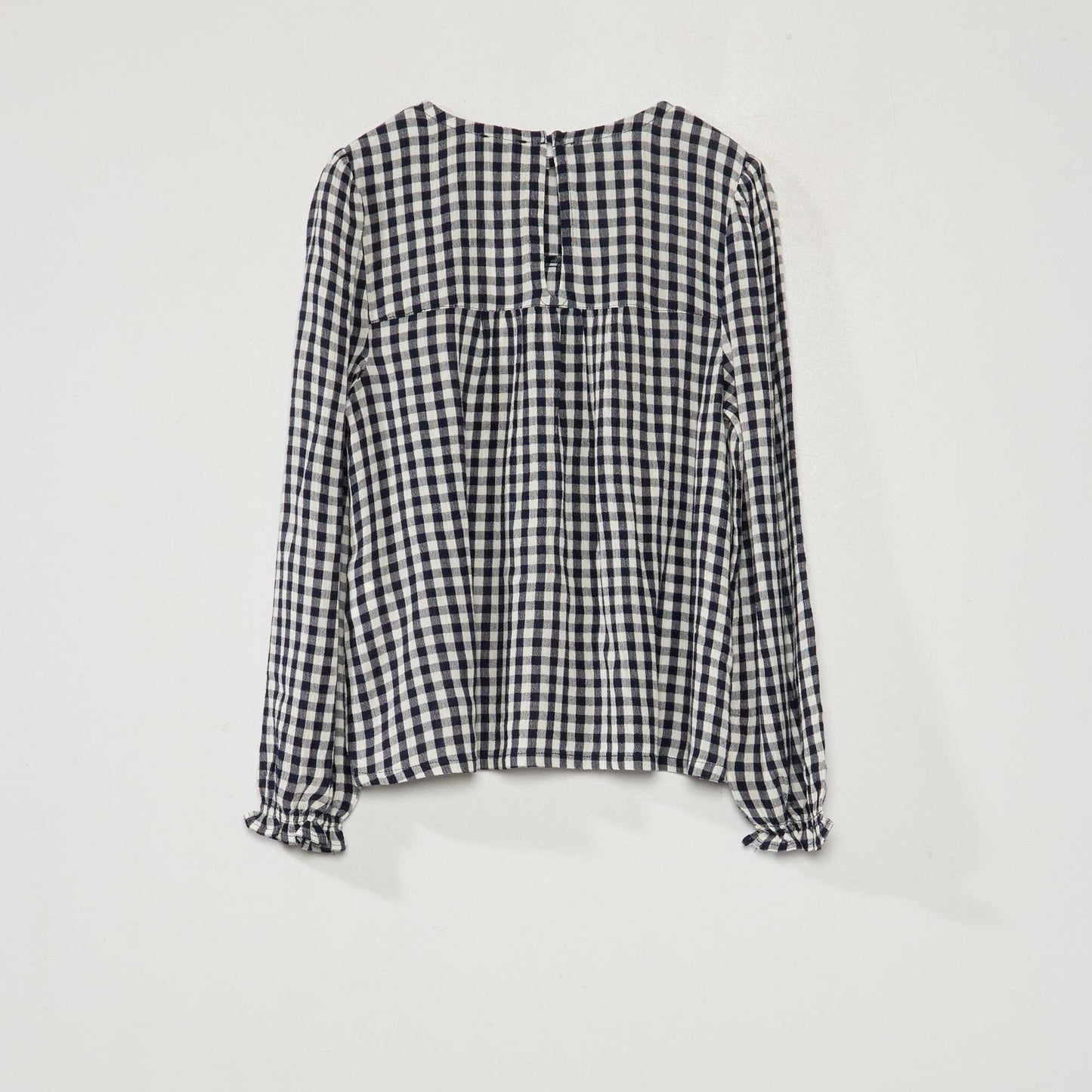 Long-sleeved blouse with print Blue