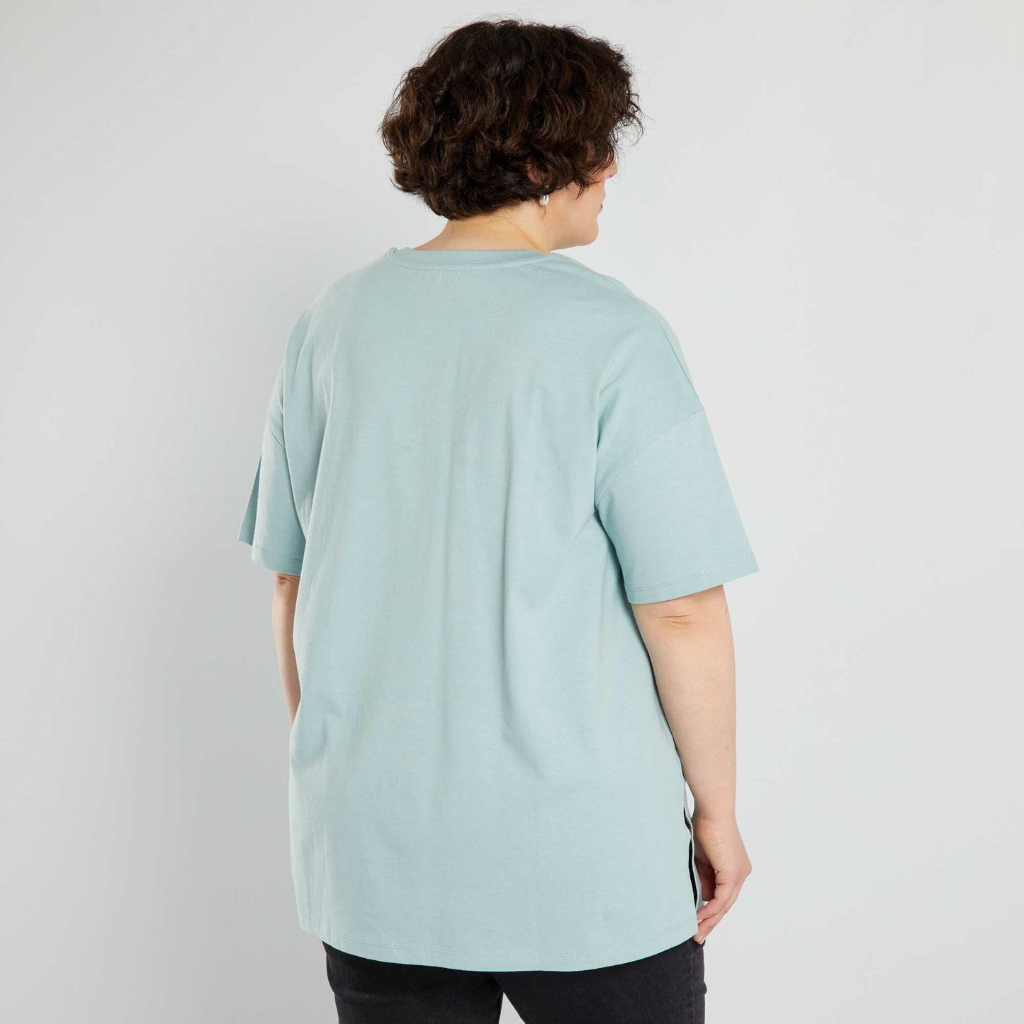 Oversized jersey T-shirt BLUE