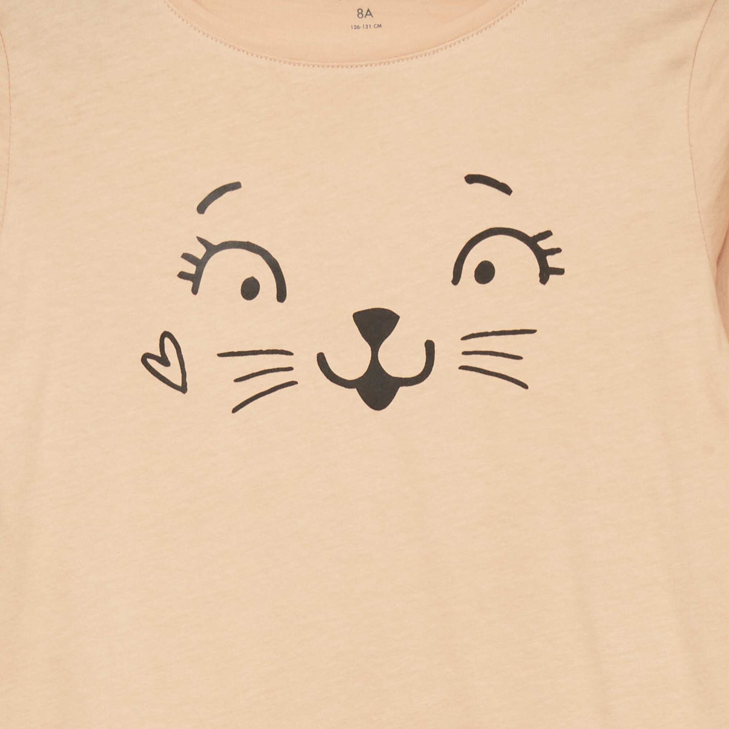 Long-sleeved T-shirt with print BEIGE