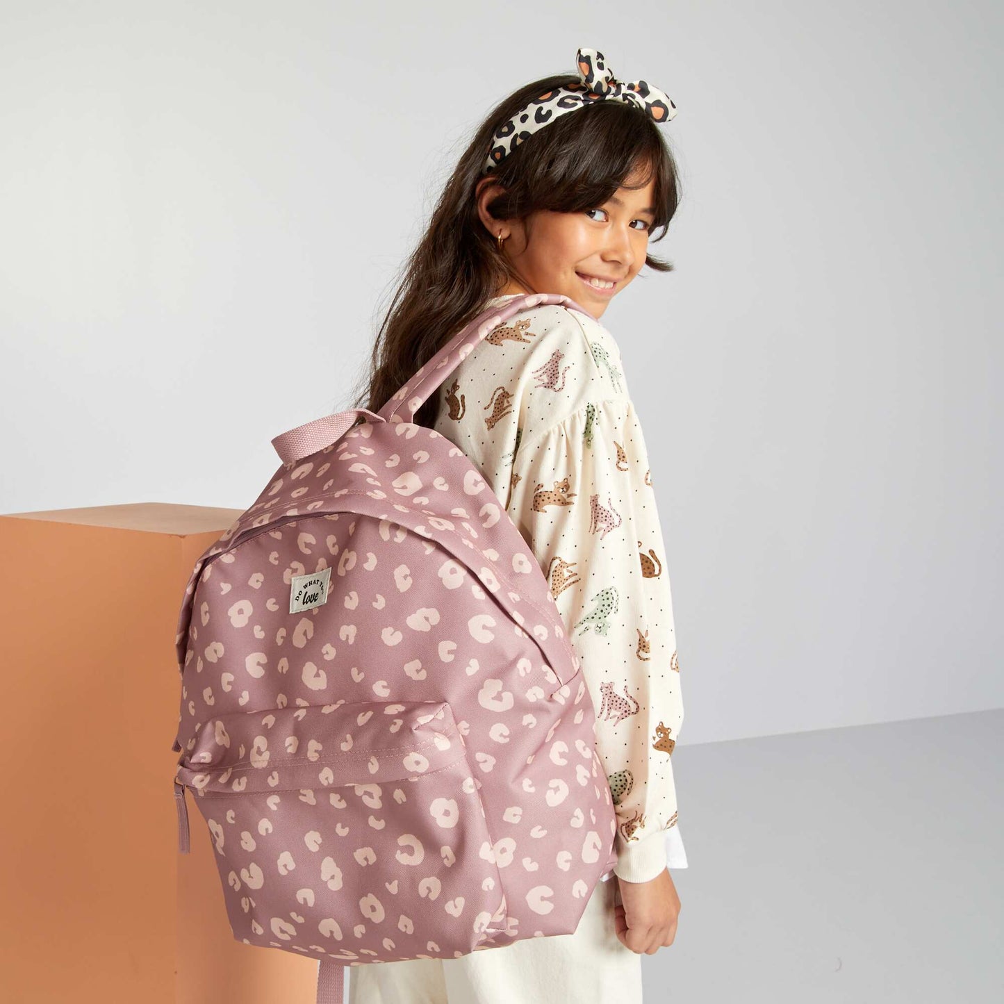 Leopard backpack PINK