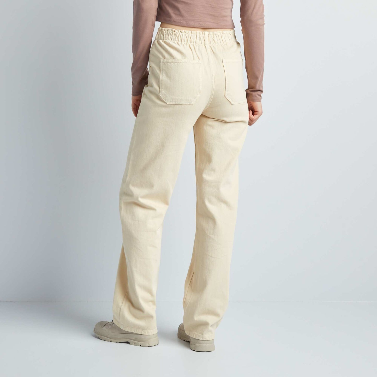 Wide-leg trousers SMOKED ECRU