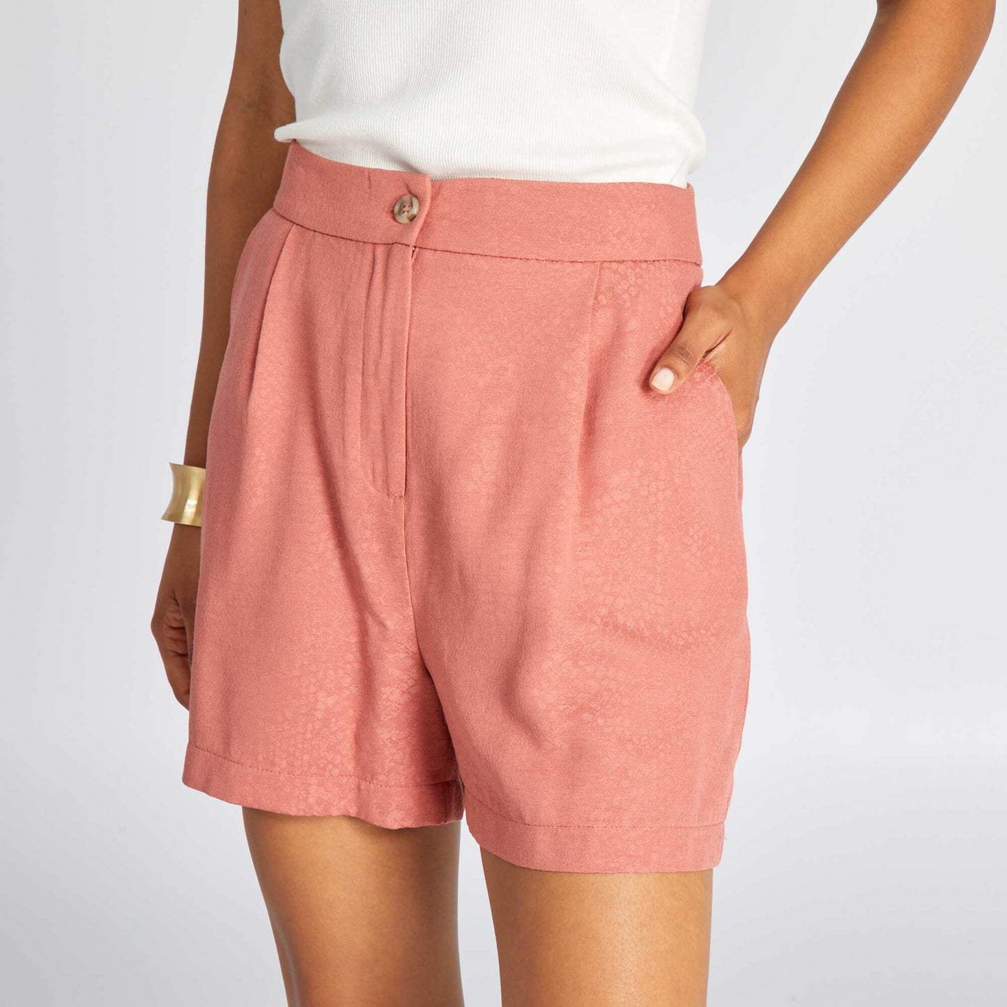 Satin effect shorts PINK ACE