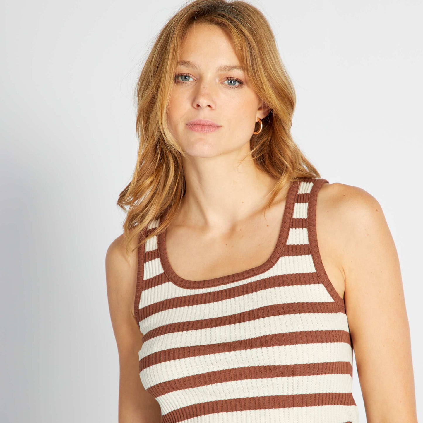Ribbed vest top BROWN/BROW