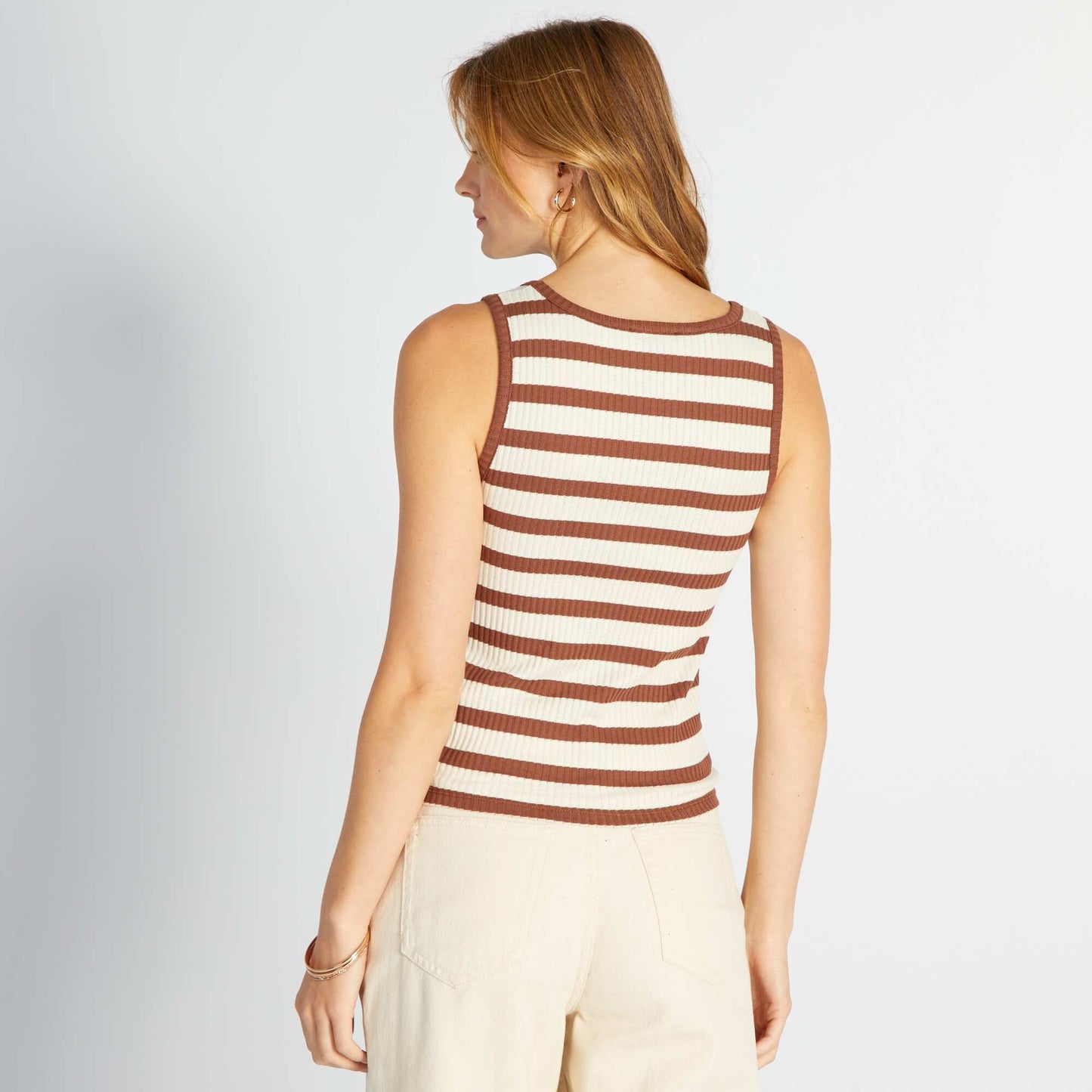 Ribbed vest top BROWN/BROW