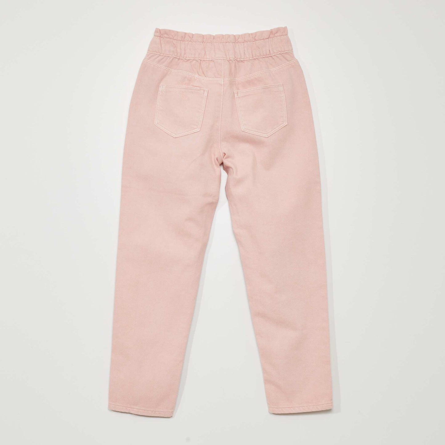 High-rise paper bag jeans PINK