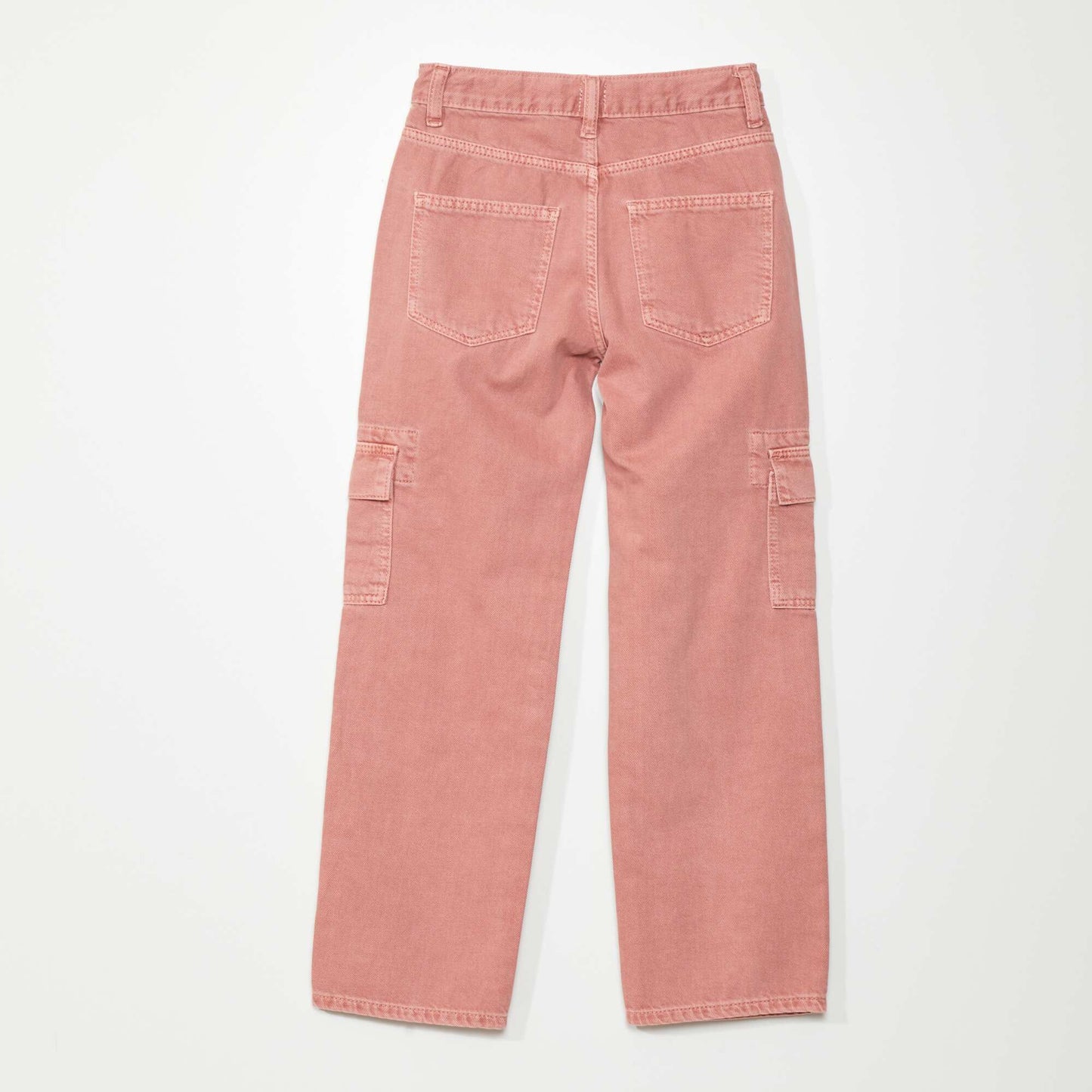 Wide-leg jeans with side pockets PINK