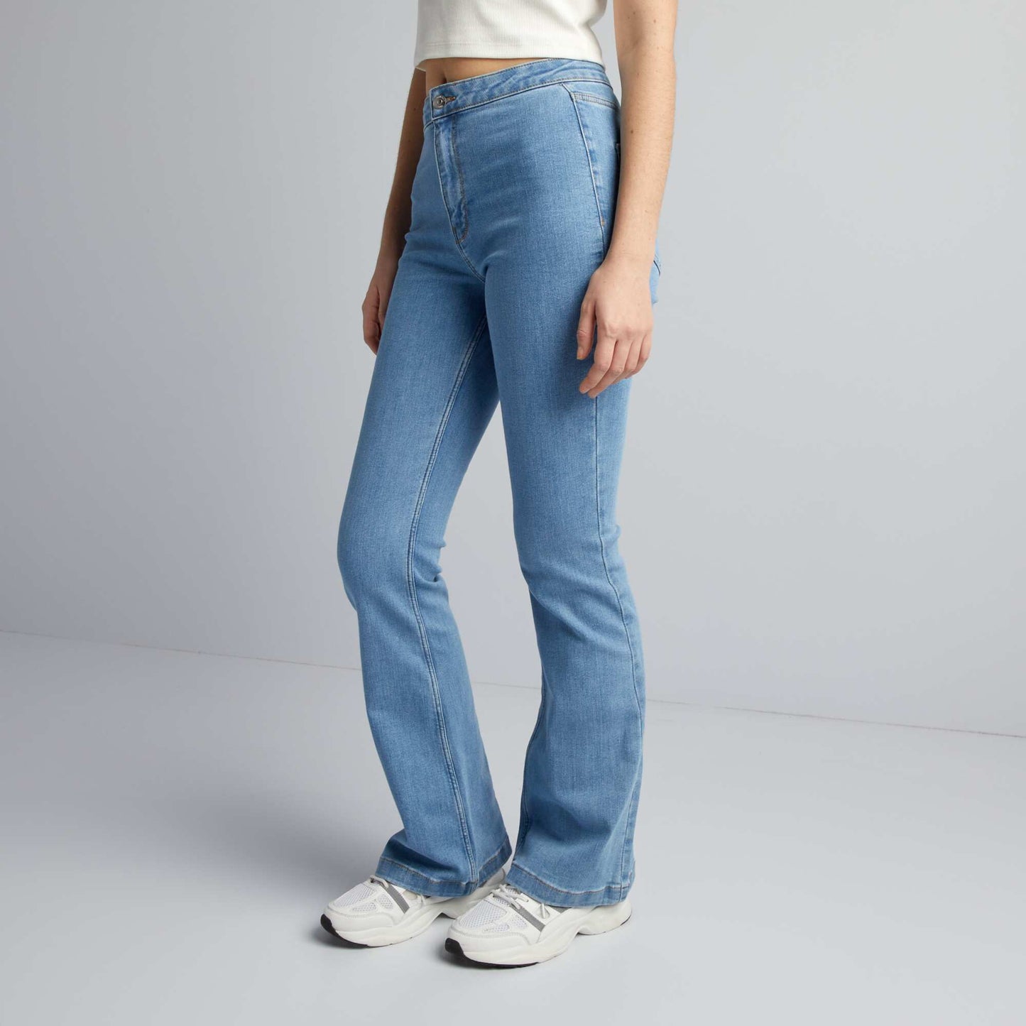 High-rise flared/bootcut jeans BLUE