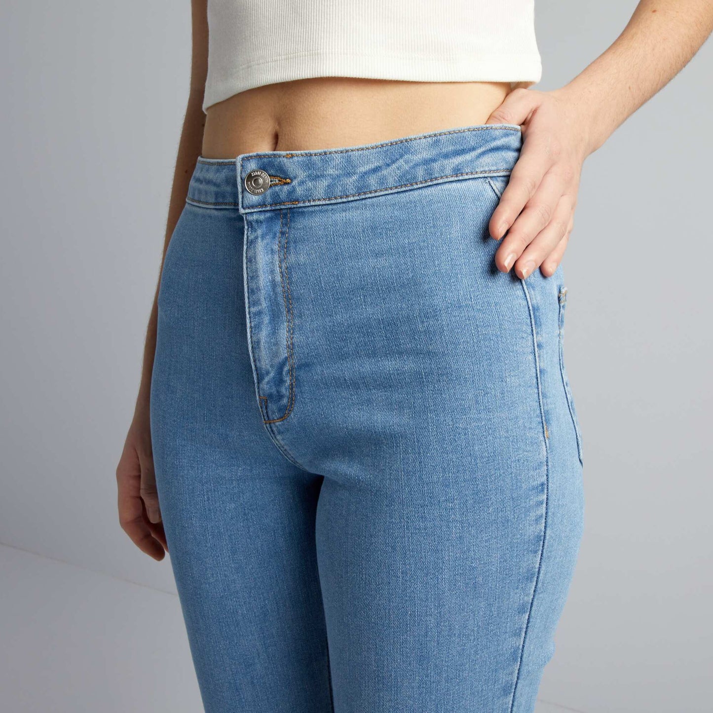 High-rise flared/bootcut jeans BLUE