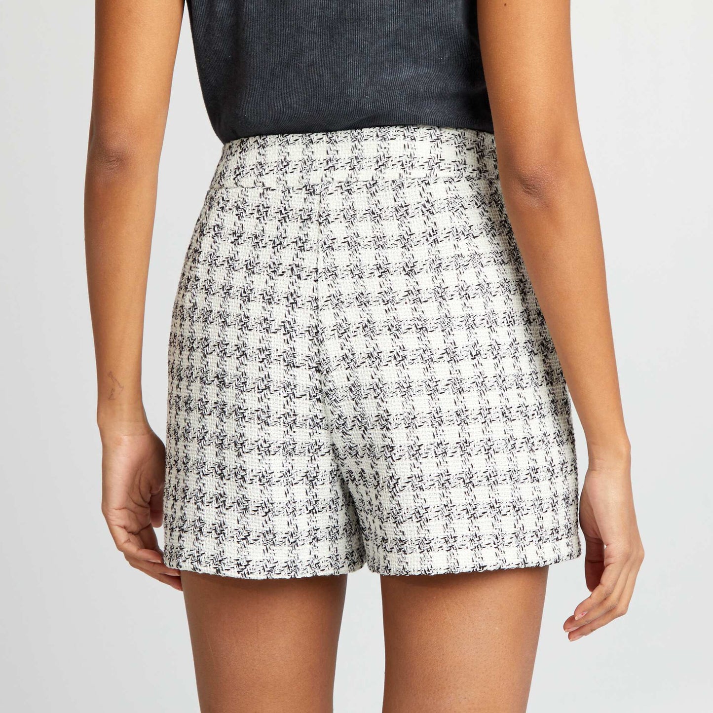 Tweed shorts BLACK