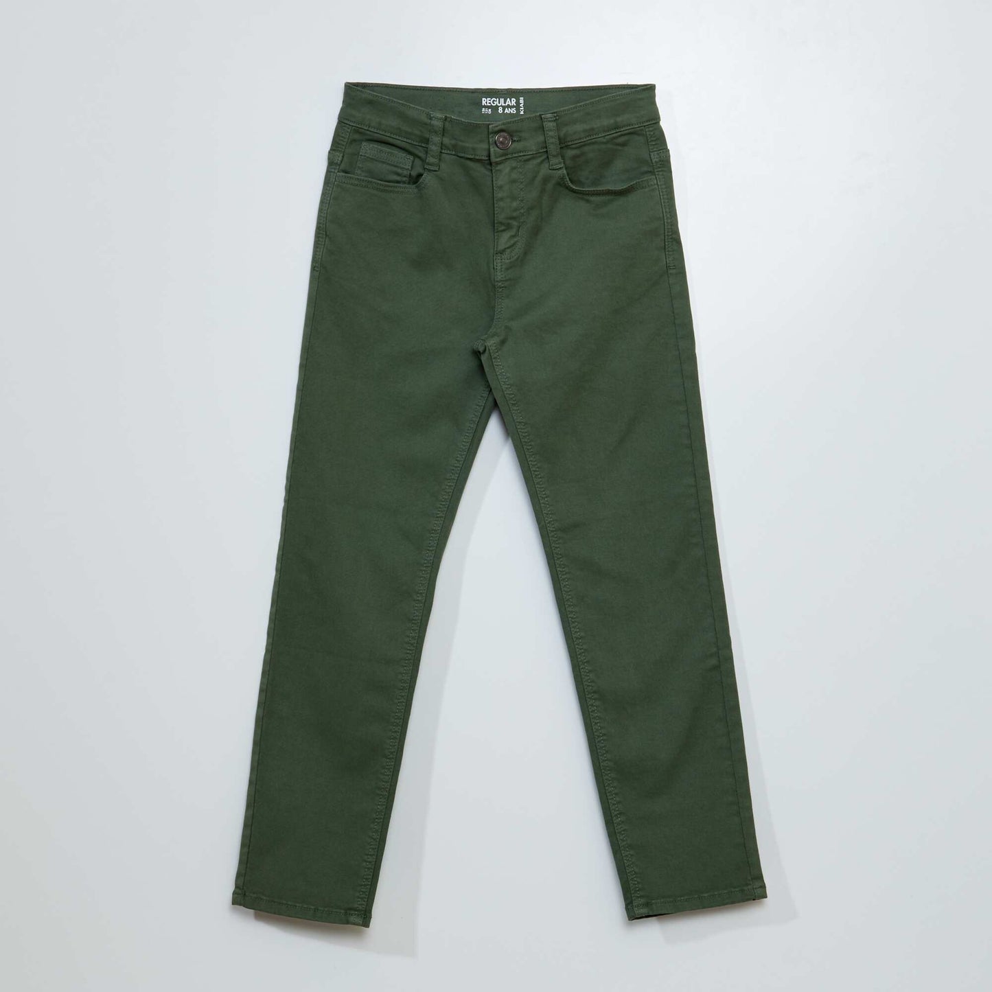 Regular-fit twill trousers GREEN