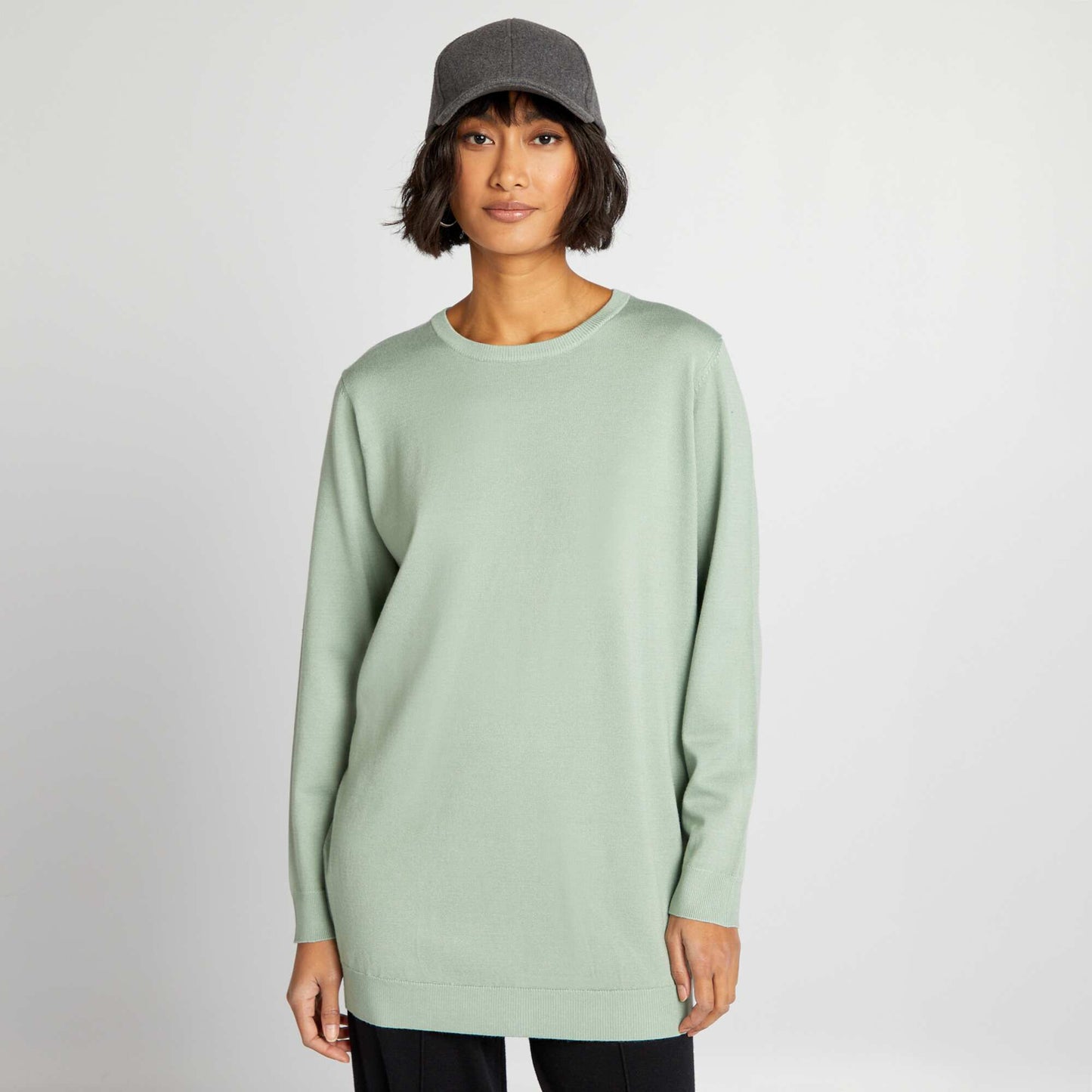 Fine longline jumper GREEN