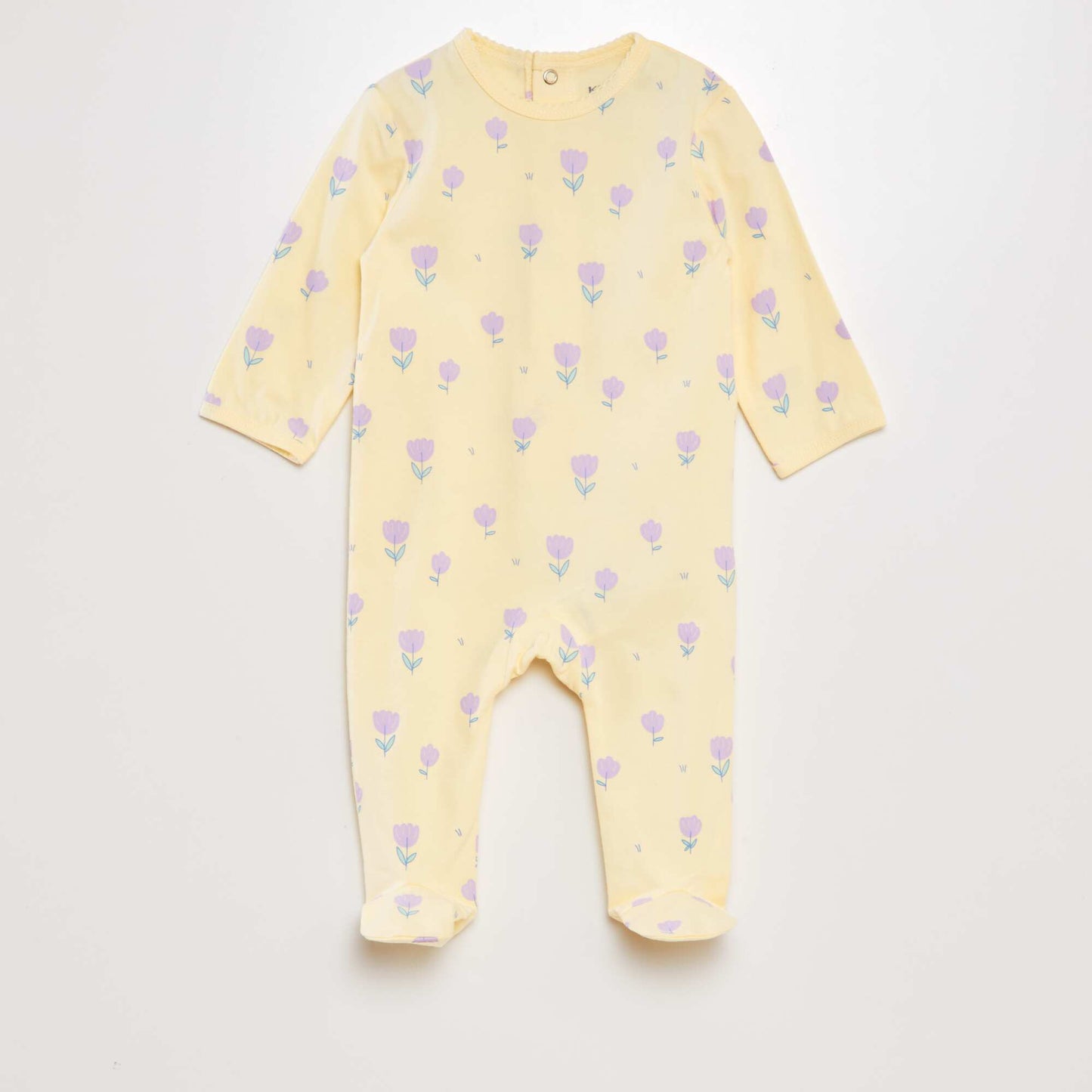 Cotton sleepsuit pyjamas YELLOW