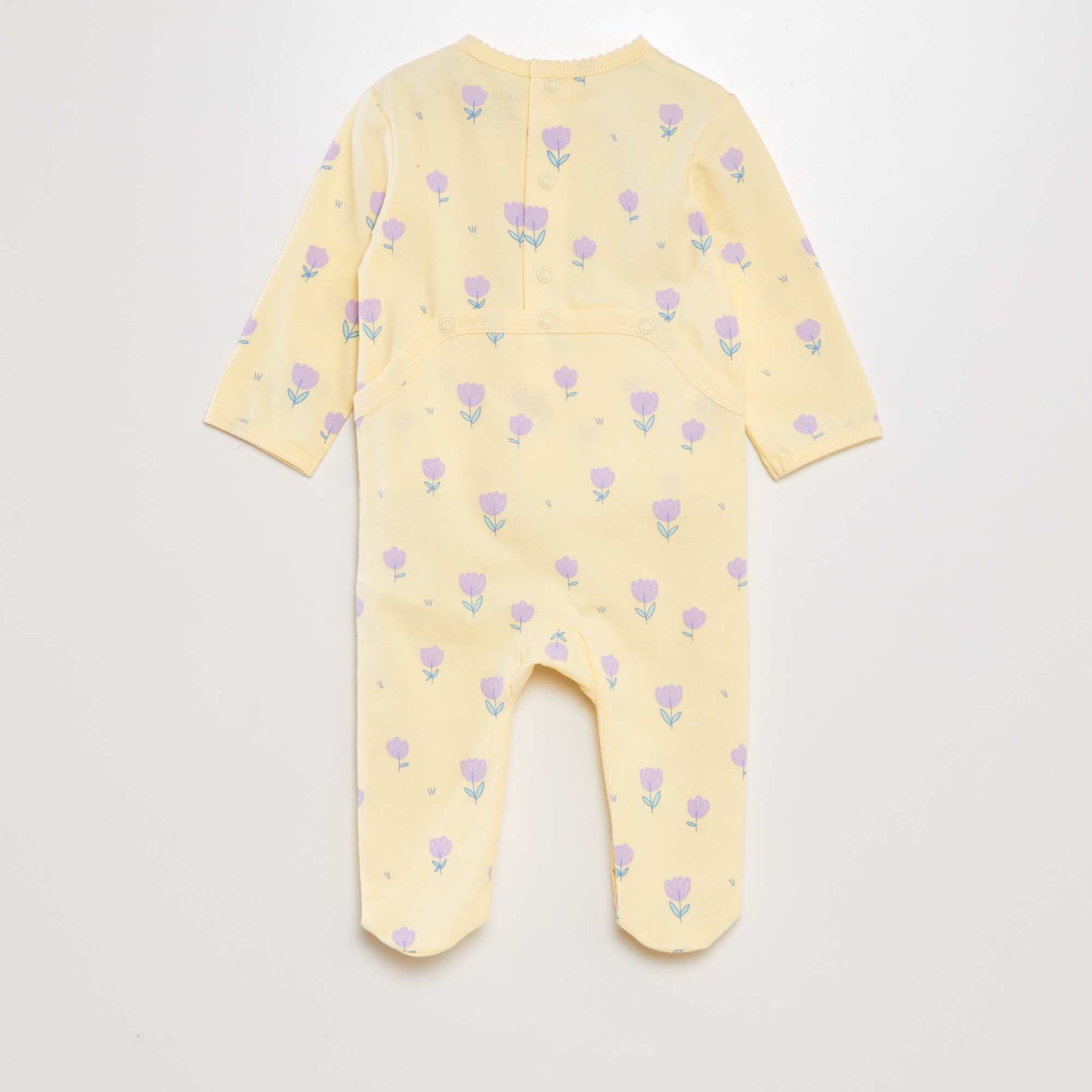 Cotton sleepsuit pyjamas YELLOW