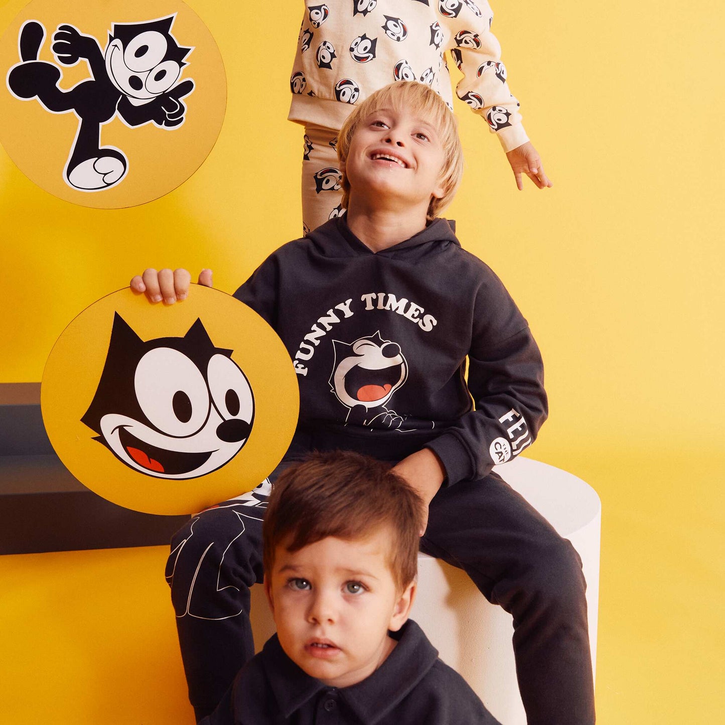 'Felix the cat' hoodie BLACK
