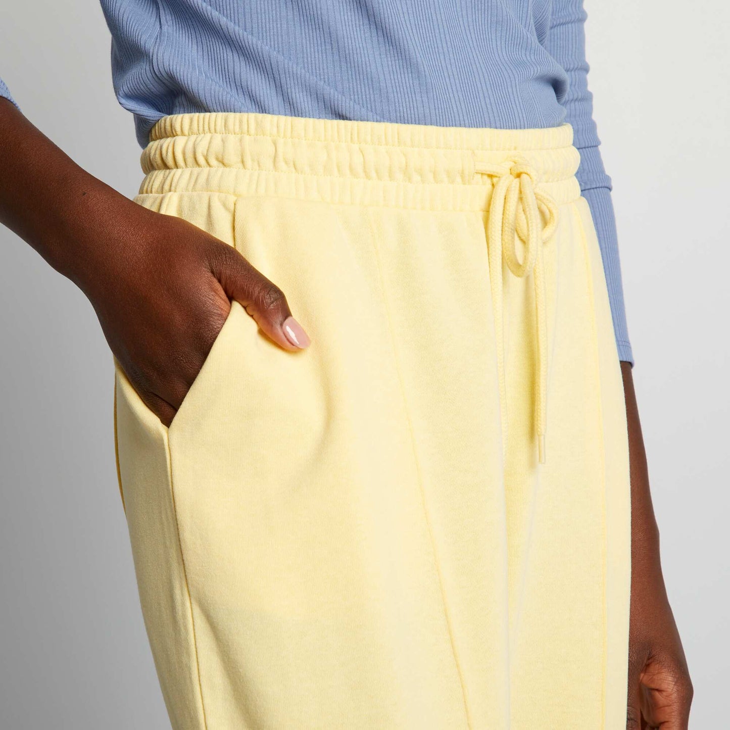 Sweatshirt fabric joggers YELLOW