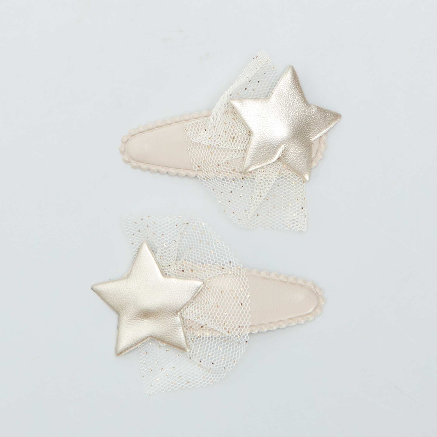 2 hair slides WHITE