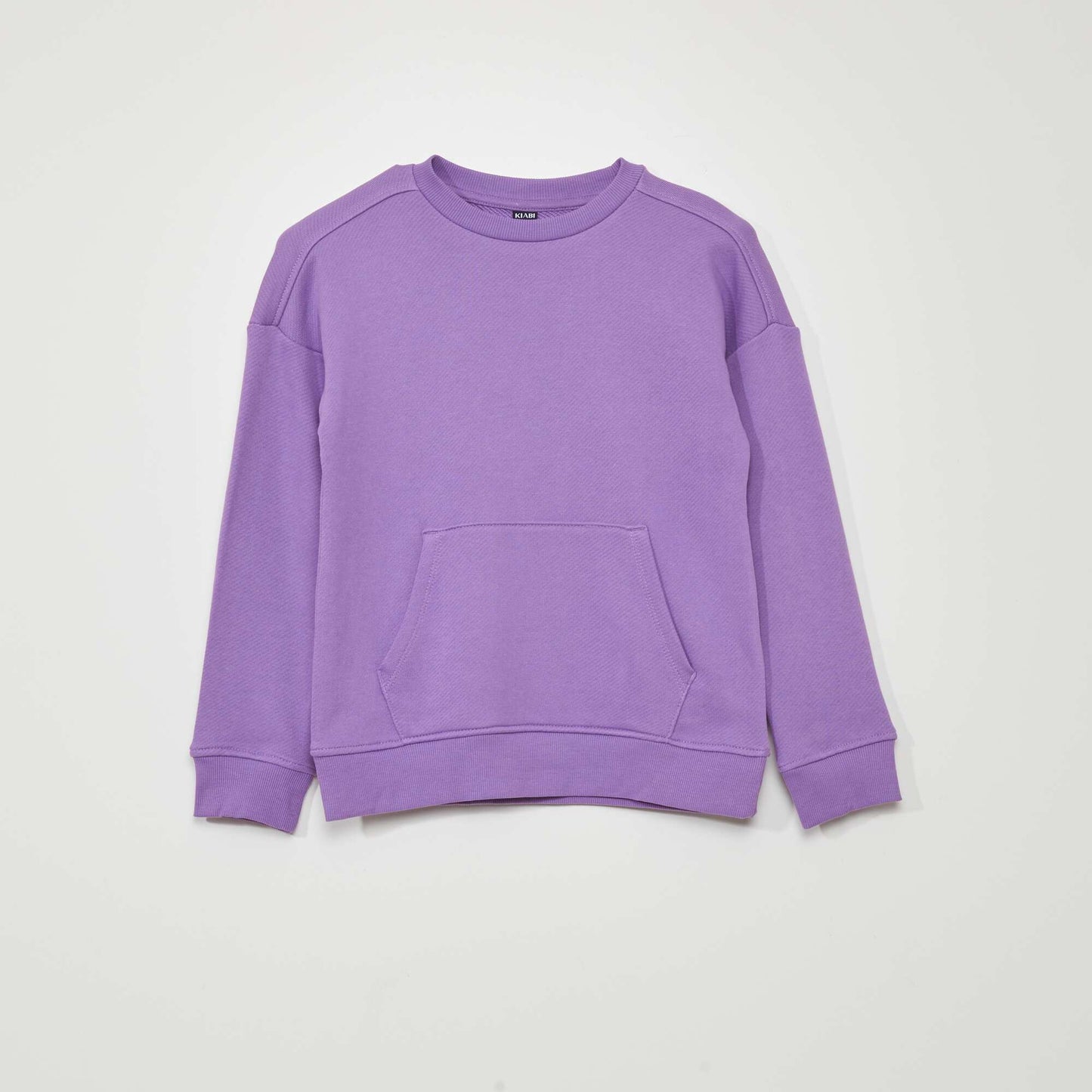 Loose-fit sweatshirt with kangaroo pocket PURPLE