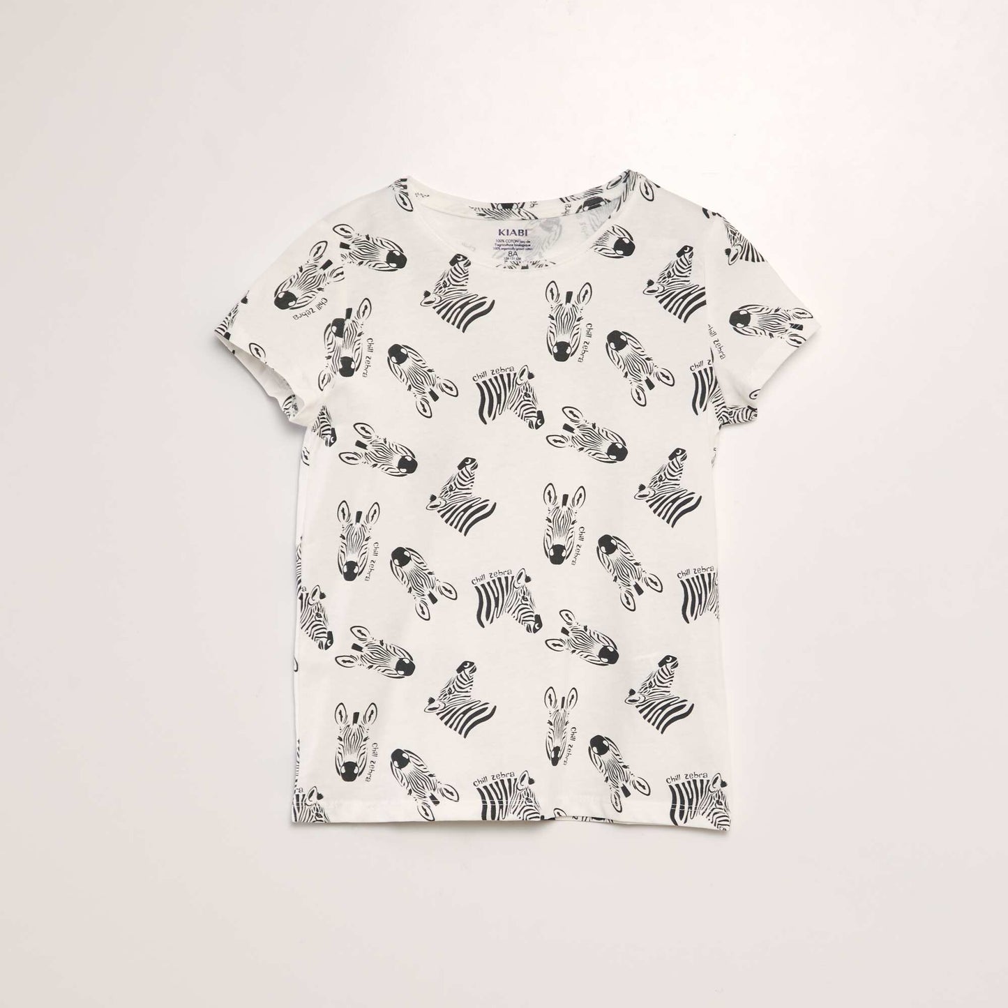 Printed jersey knit T-shirt BEIGE
