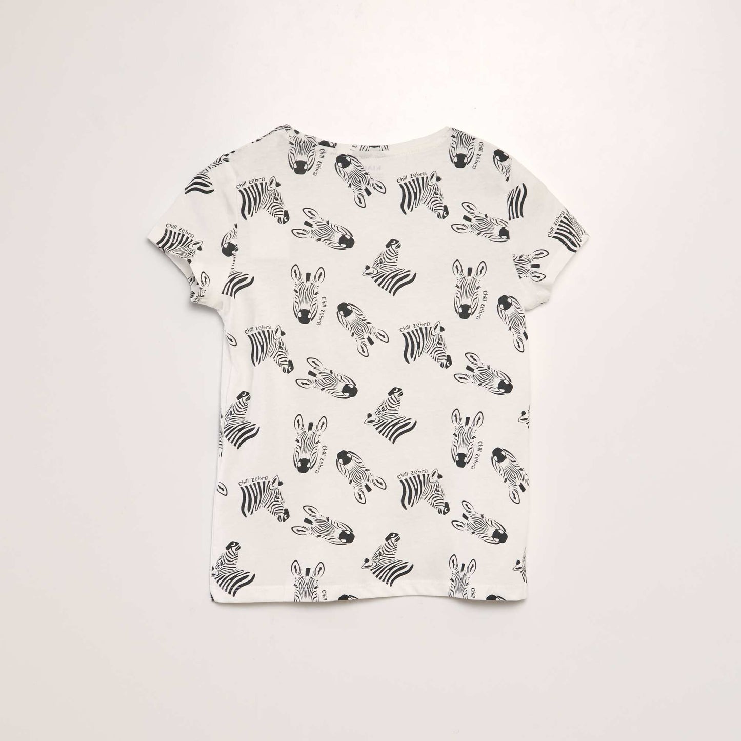 Printed jersey knit T-shirt BEIGE