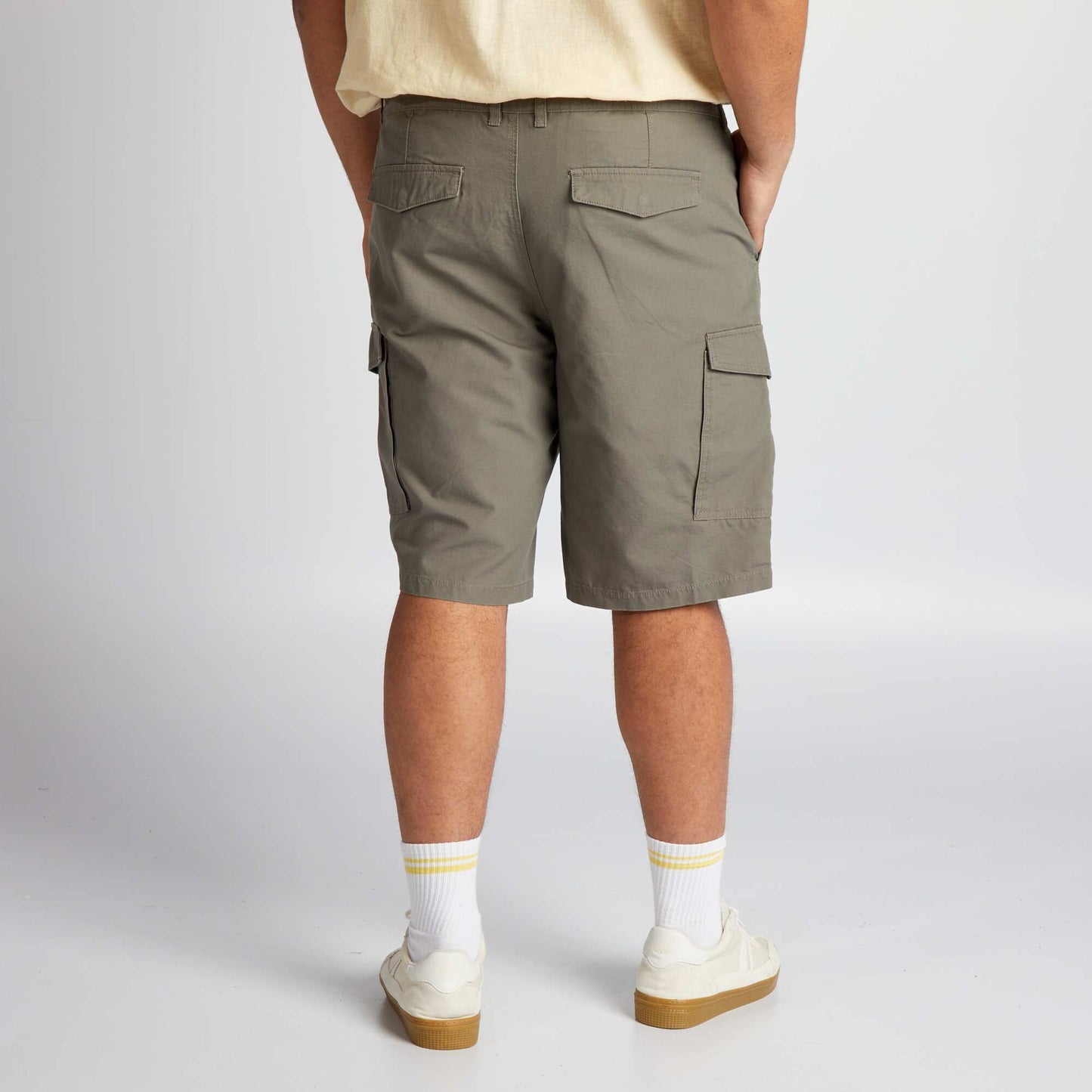 Bermuda shorts with flap pockets KHAKI