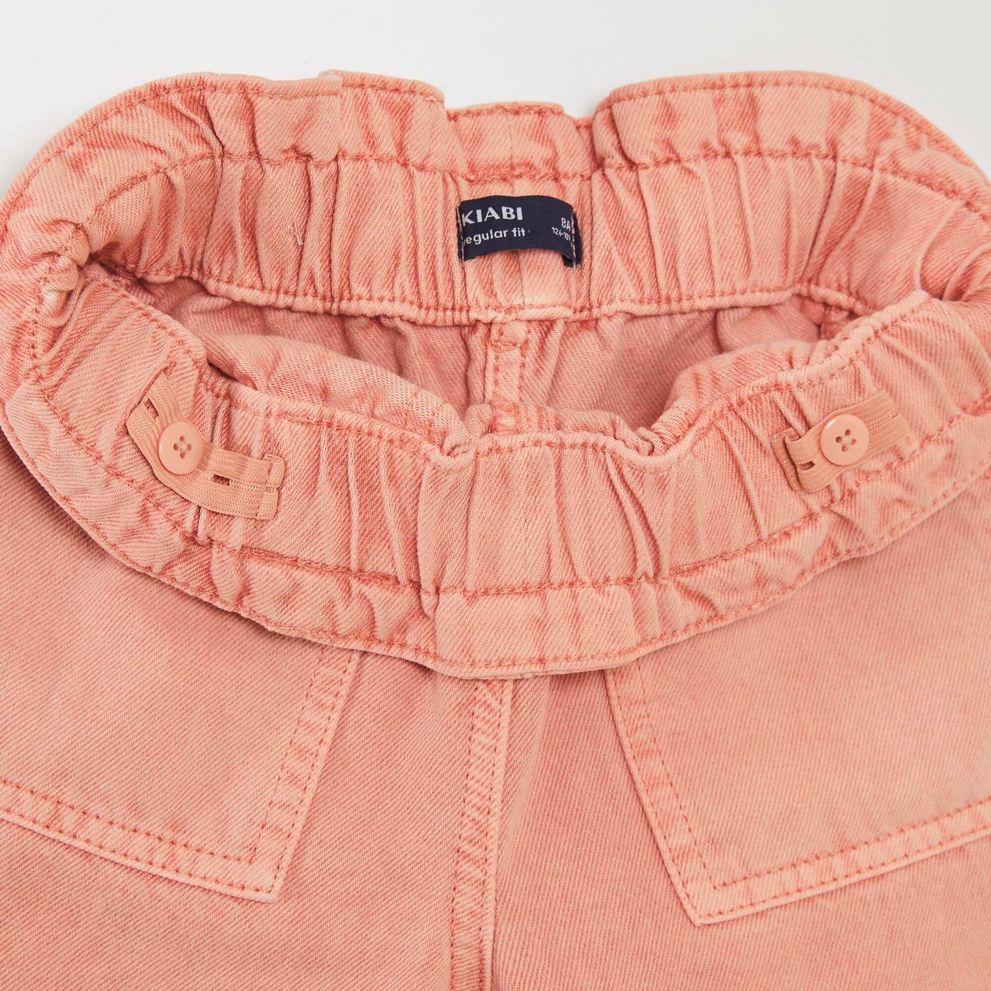 Mom jeans with belt at the waist PINK