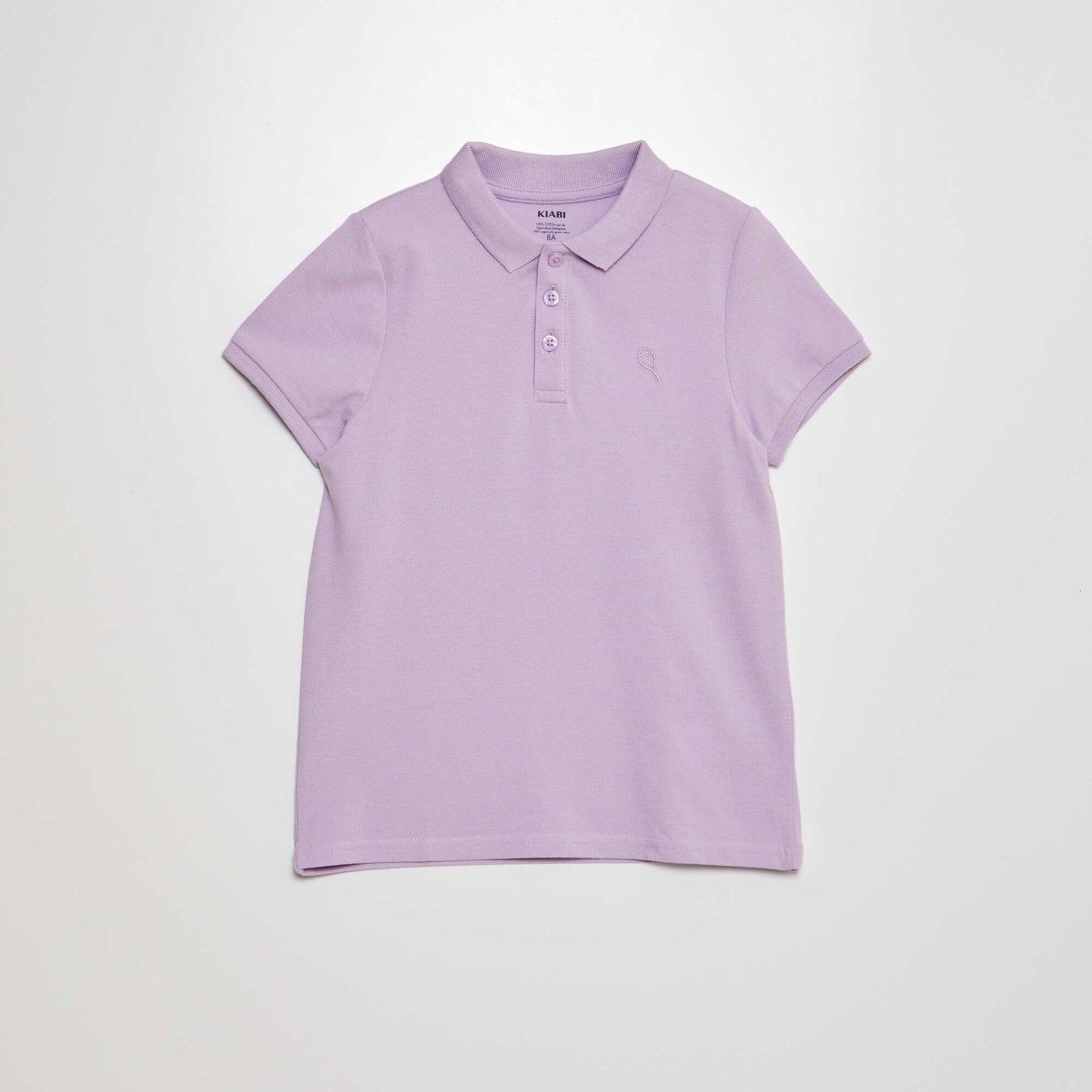 Cotton piqué polo shirt PURPLE
