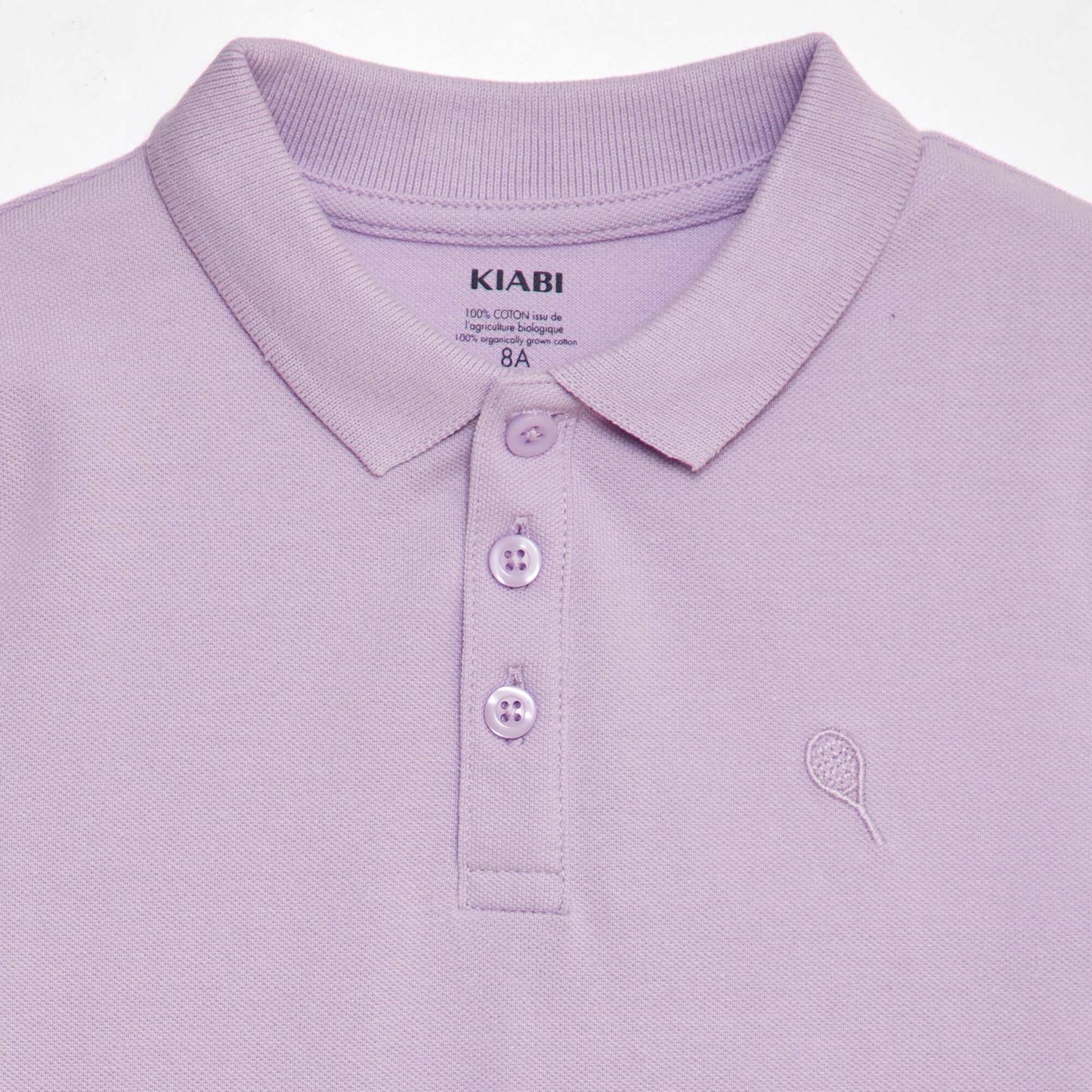 Cotton piqué polo shirt PURPLE