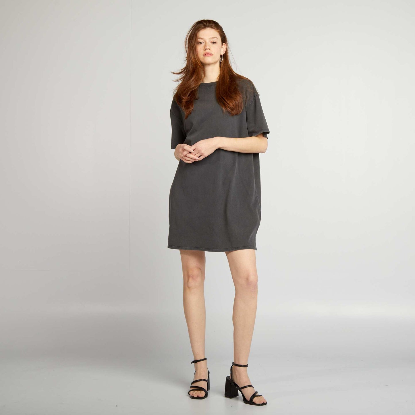 T-shirt dress BLACK