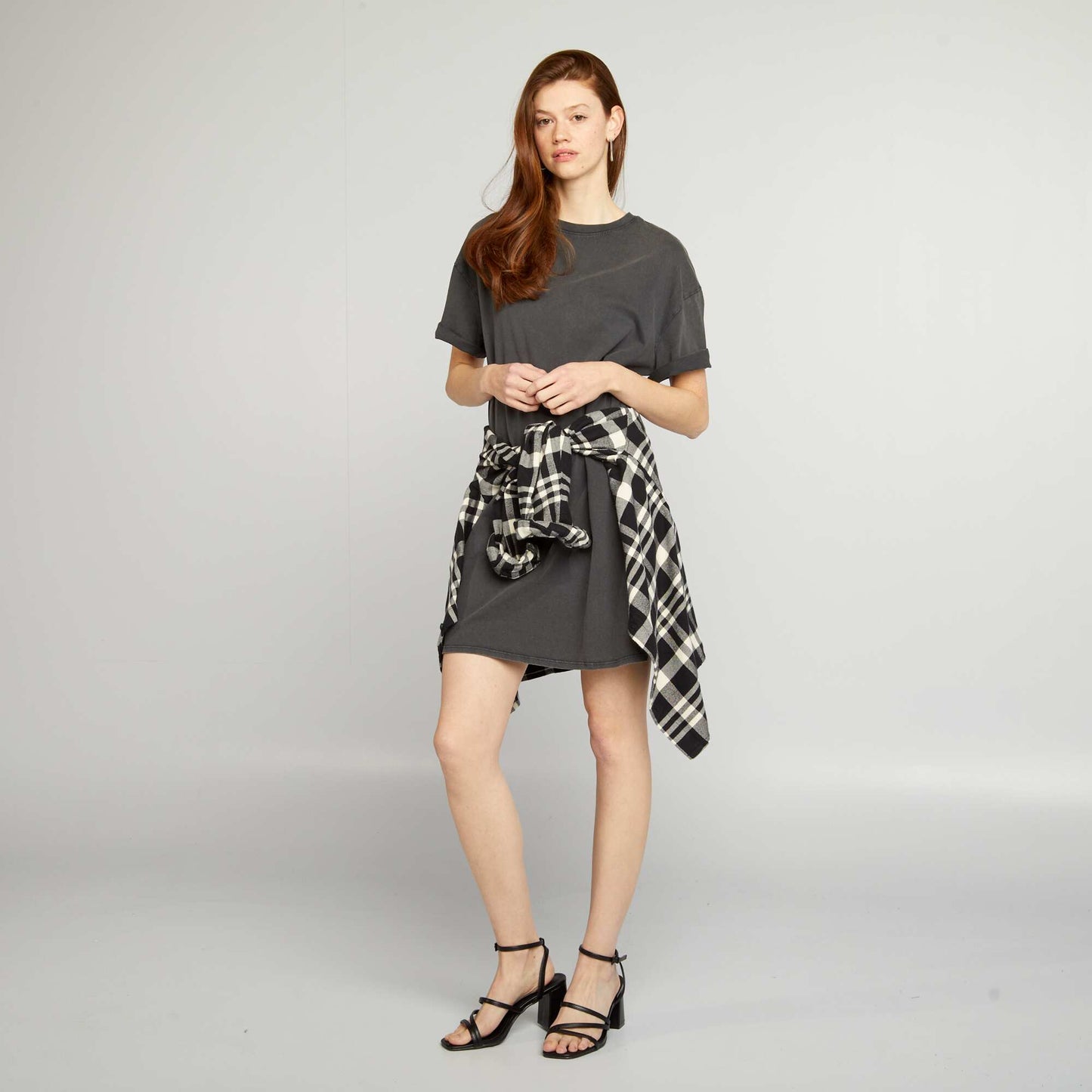 T-shirt dress BLACK