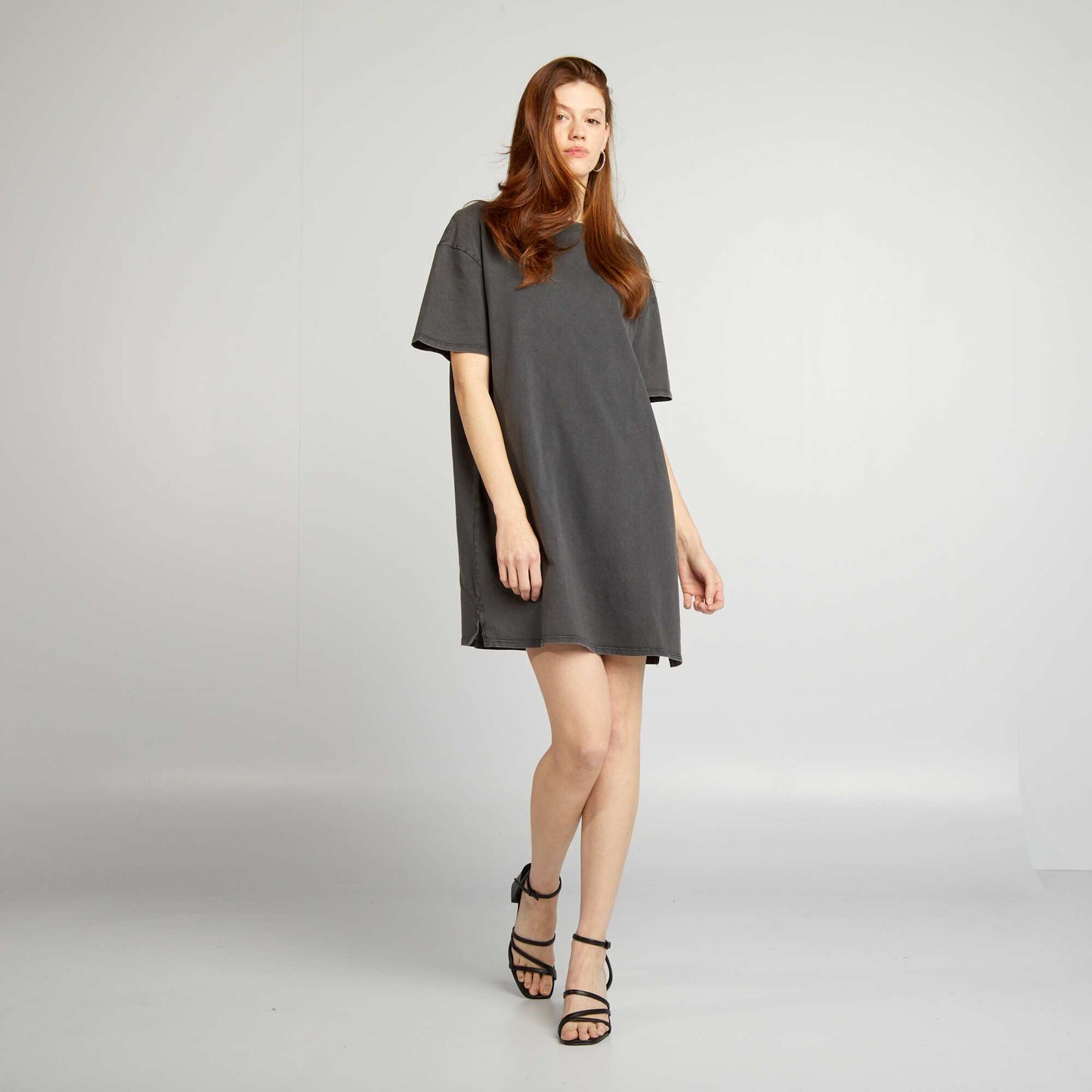 T-shirt dress BLACK