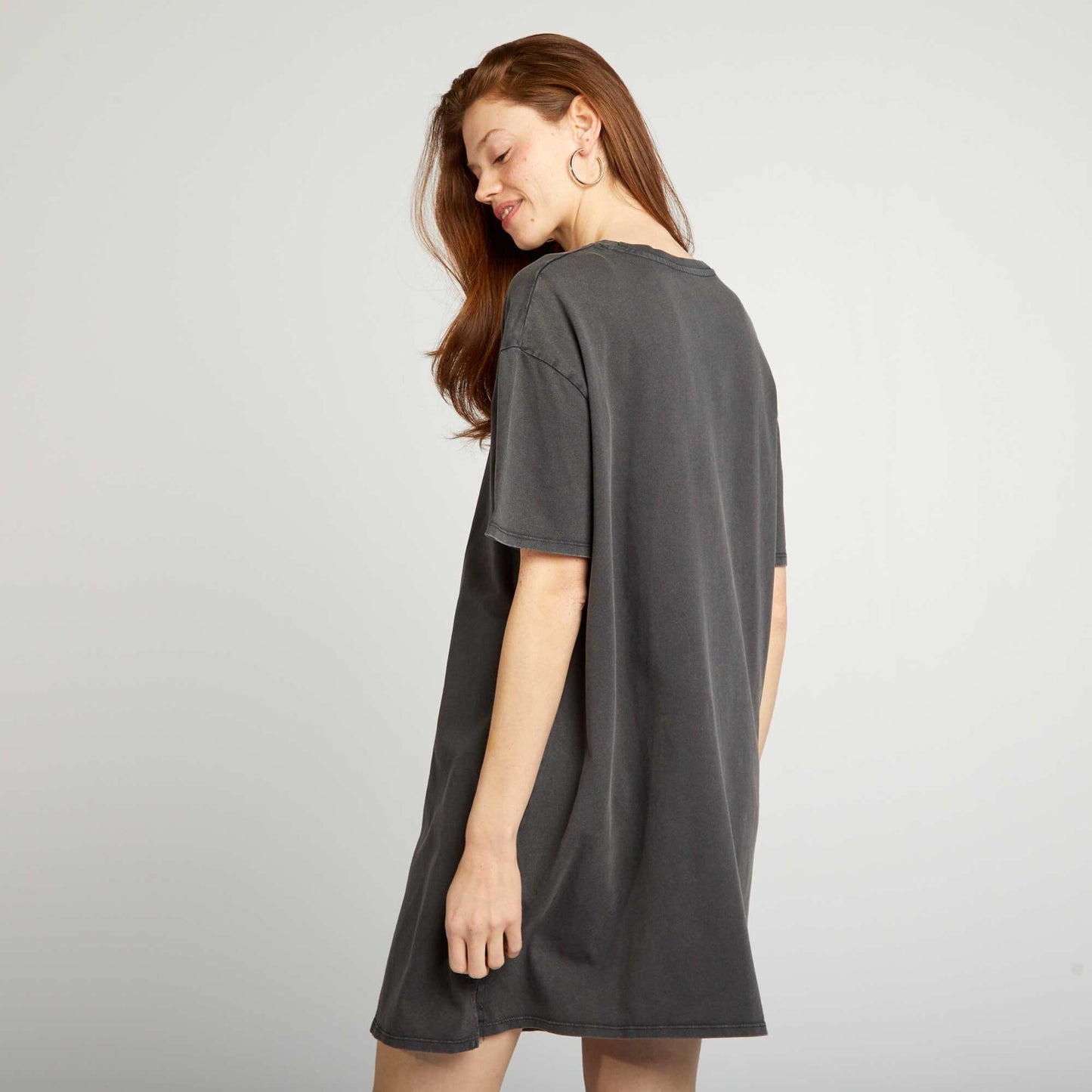 T-shirt dress BLACK