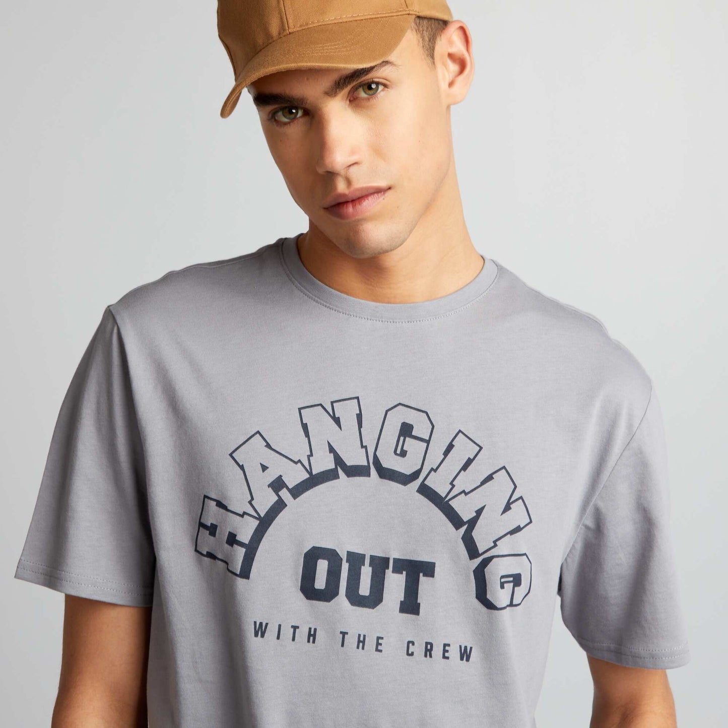 Short-sleeved printed T-shirt BLUE