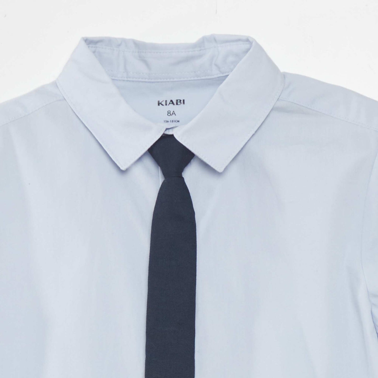 Cotton shirt + tie set - 2-piece set BLUE