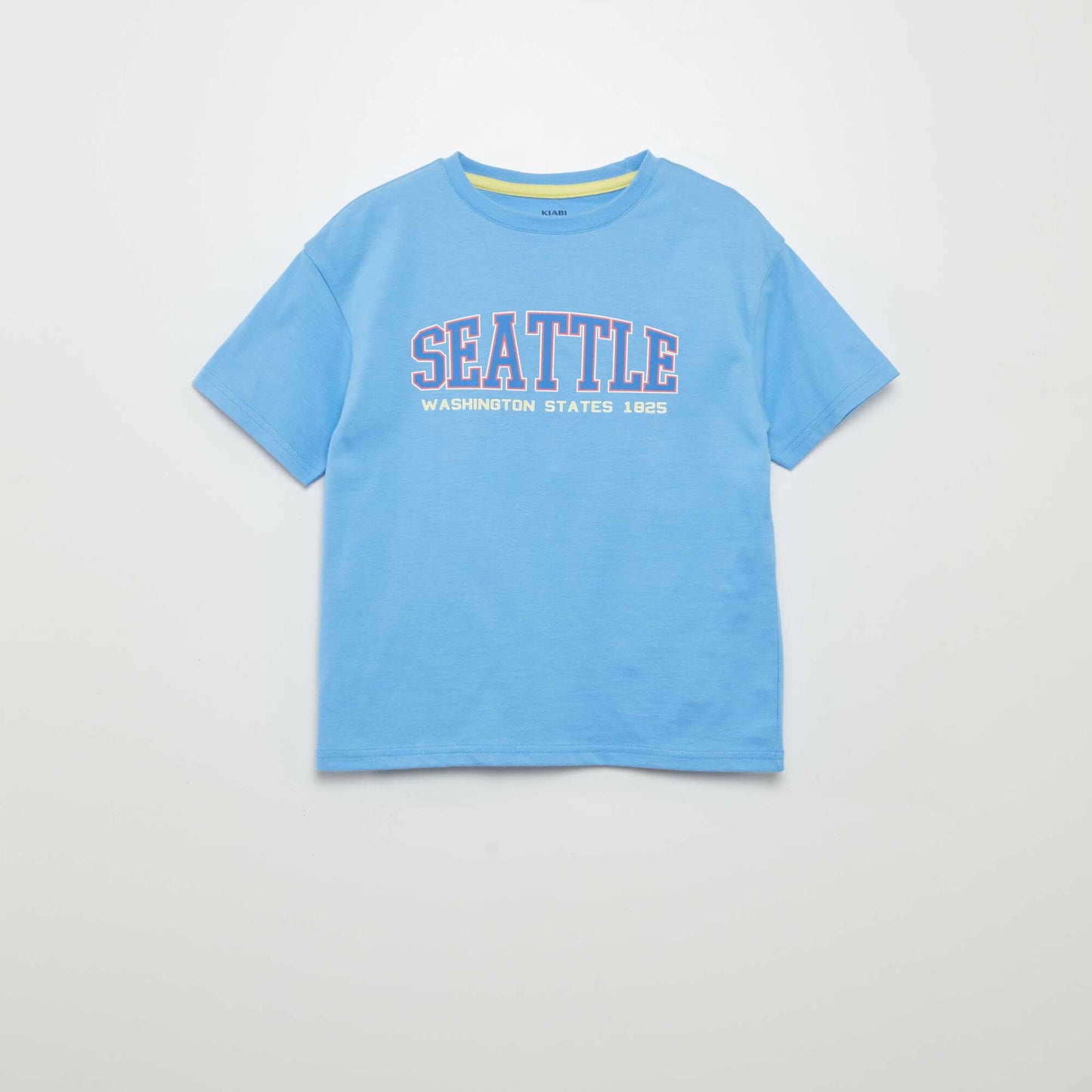 Short-sleeved printed T-shirt BLUE