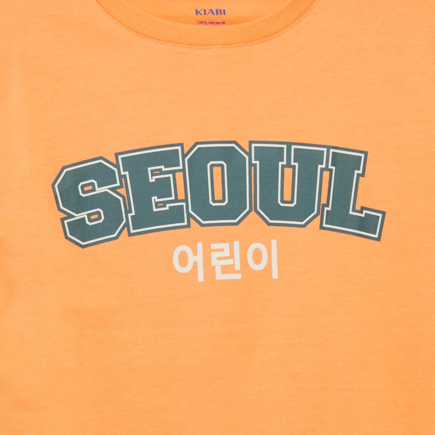 Short-sleeved printed T-shirt ORANGE