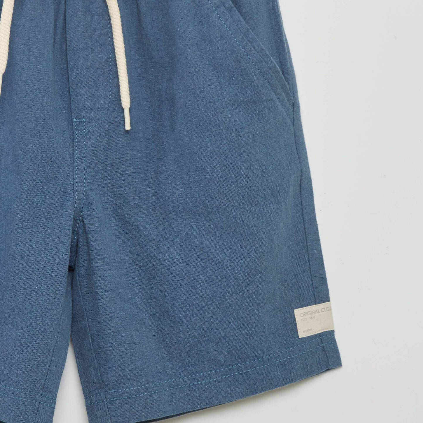 Plain linen shorts BLUE