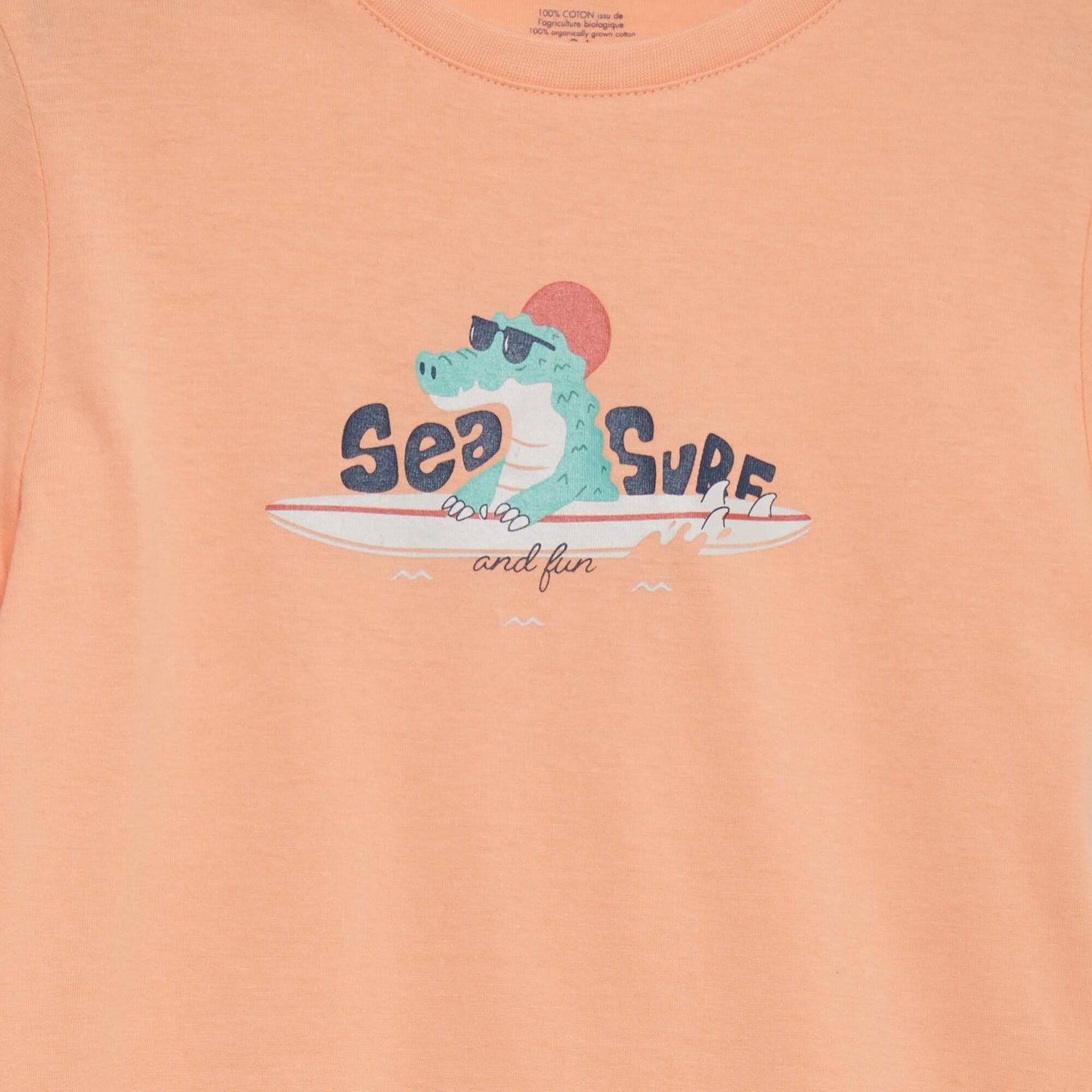 'Surf' jersey T-shirt ORANGE