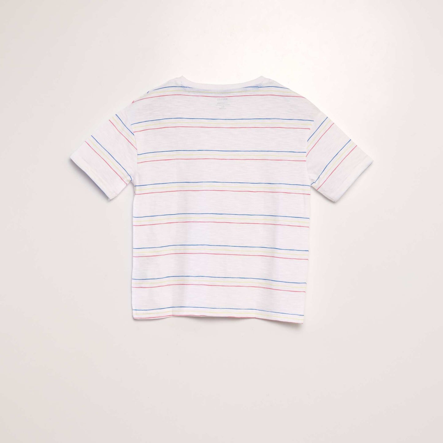 T-shirt with colourful stripes WHITE