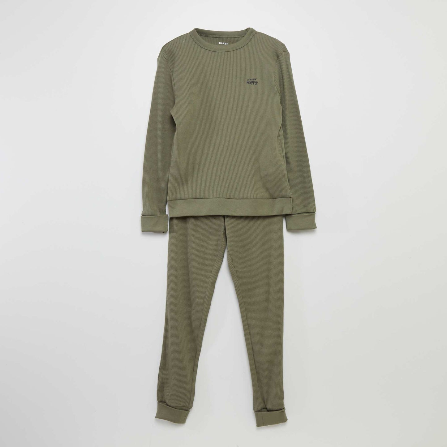 T-shirt + bottoms pyjama set - 2-piece set KHAKI