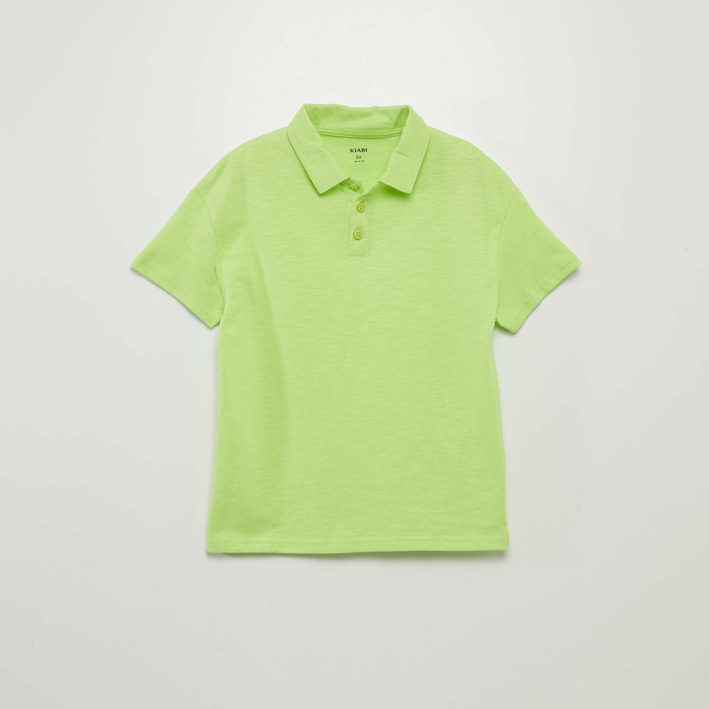 Plain jersey polo shirt green