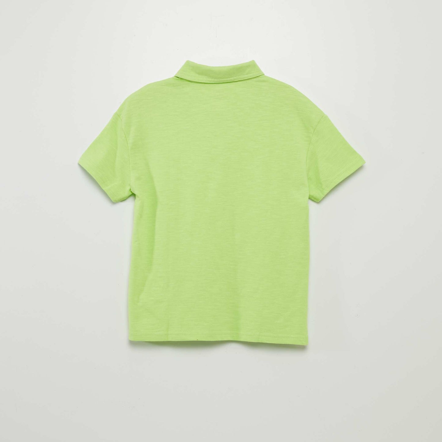 Plain jersey polo shirt green