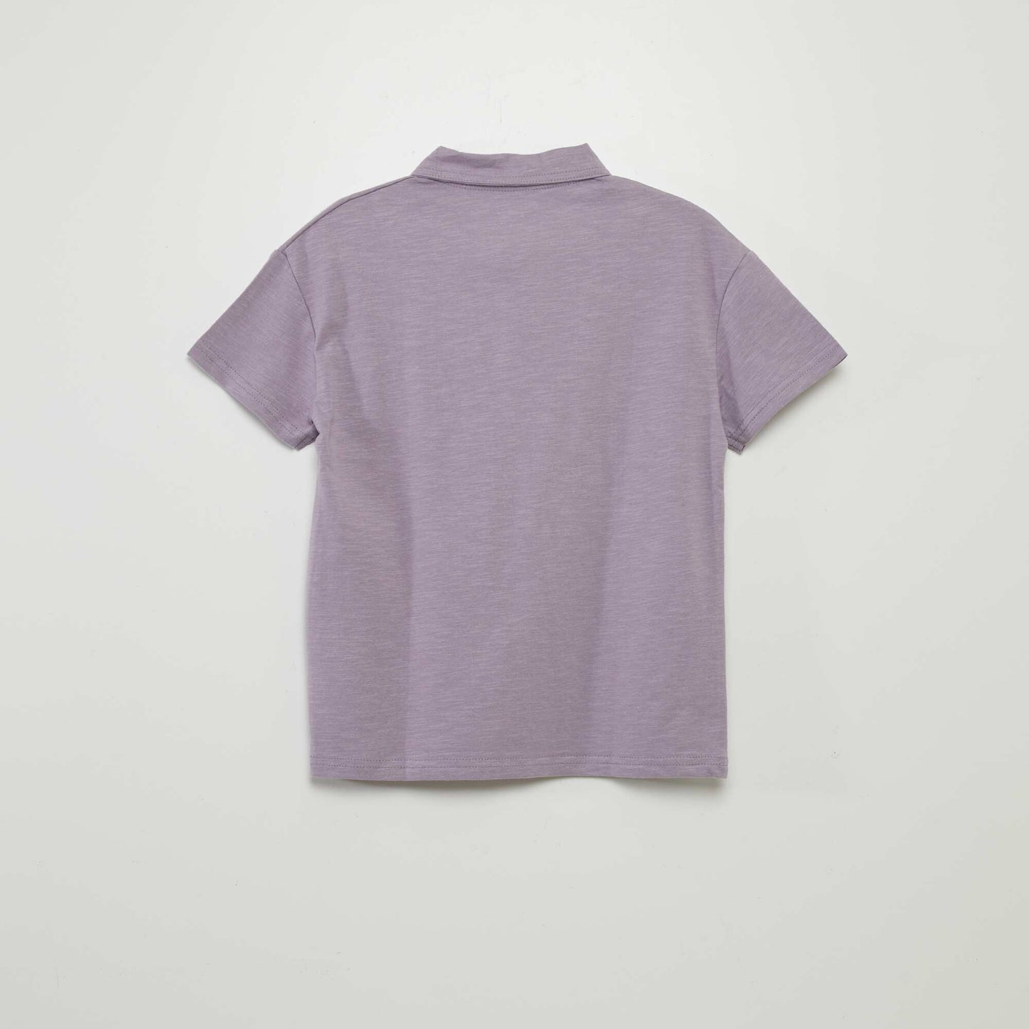 Plain jersey polo shirt PURPLE