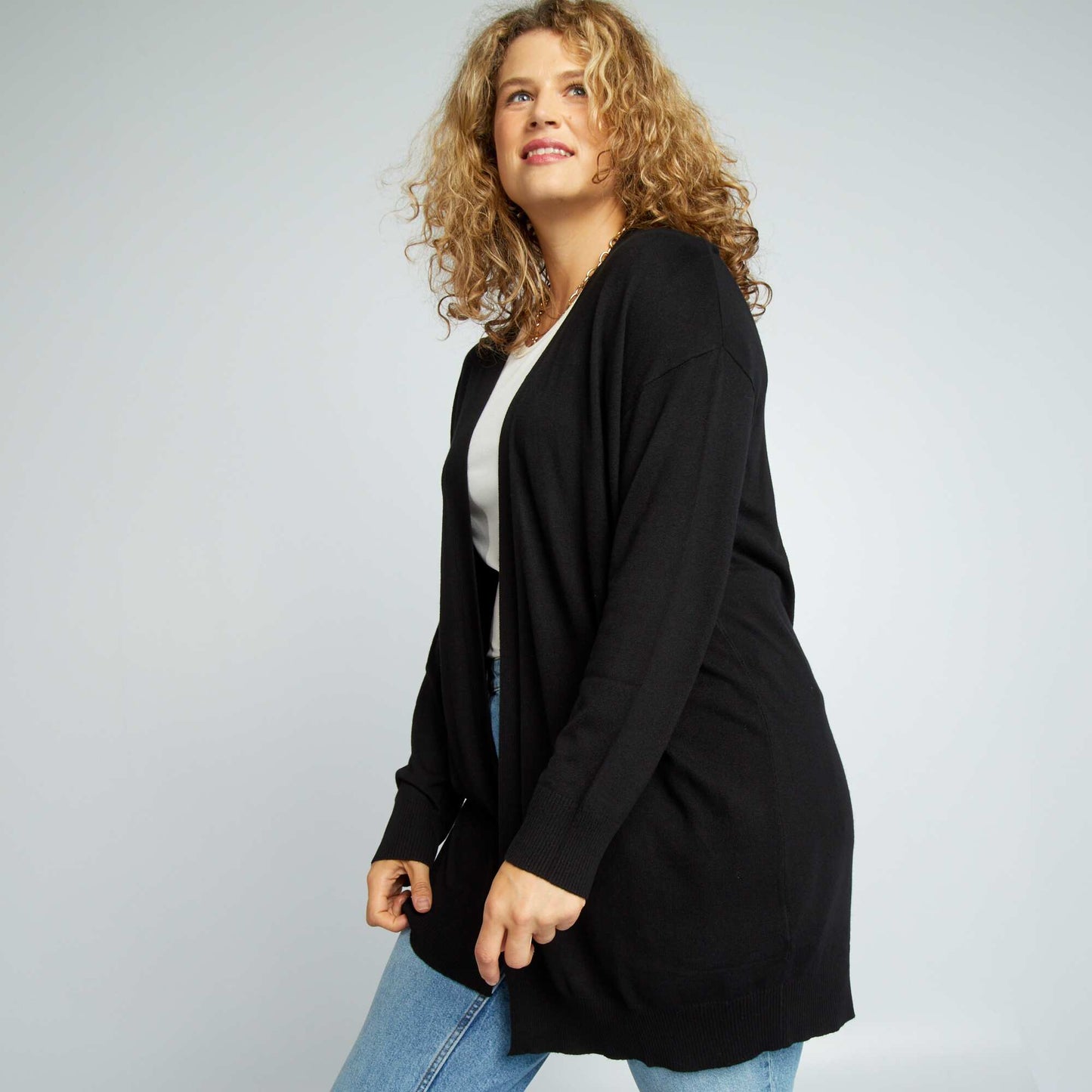 Waterfall cardigan black