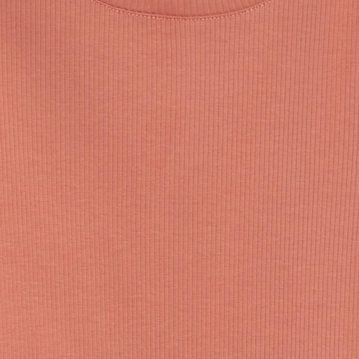 Ribbed T-shirt with long sleeves PINK