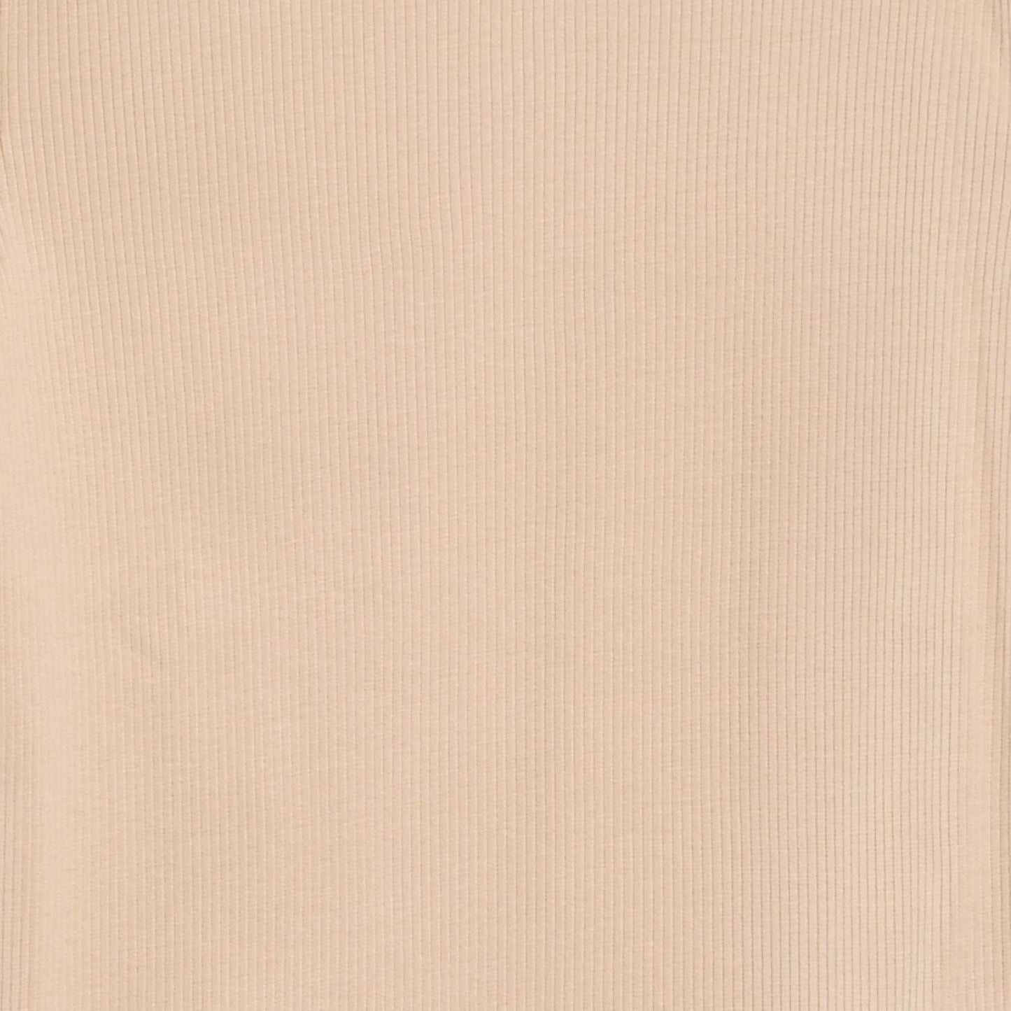Ribbed T-shirt with long sleeves BEIGE
