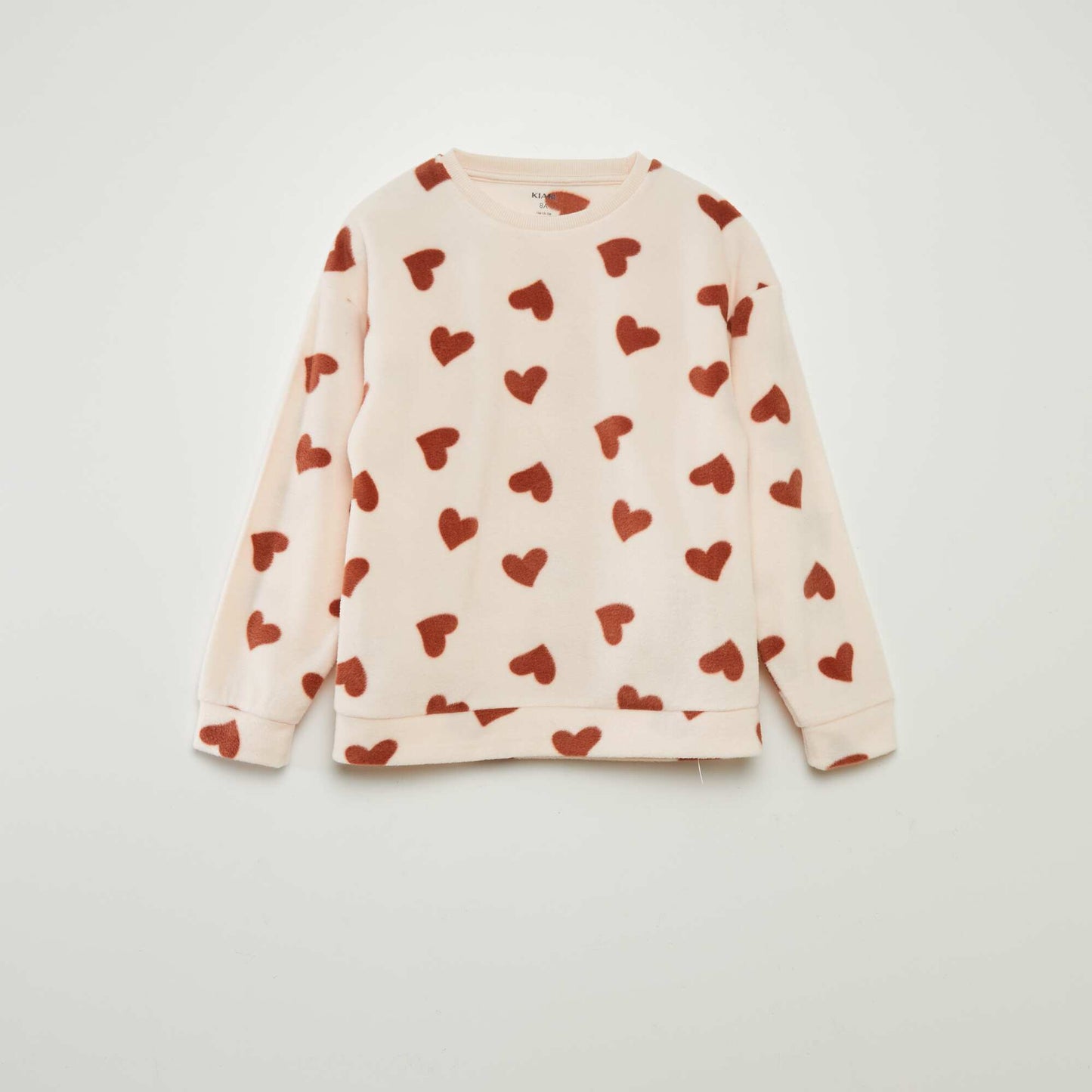 Long fleece pyjamas - 2-piece set PINK